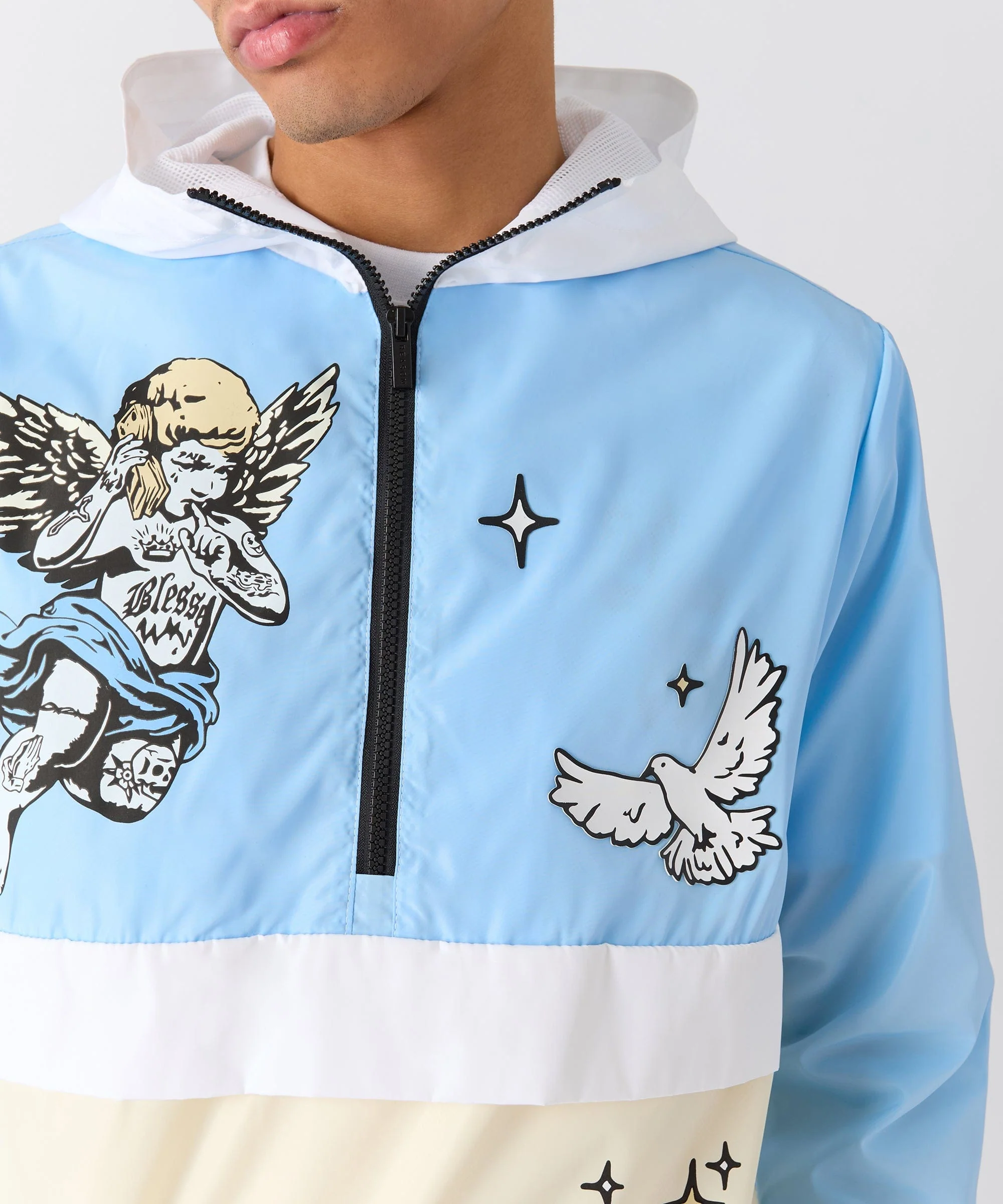 Anti Social Anorak Jacket - Light Blue - Image 3