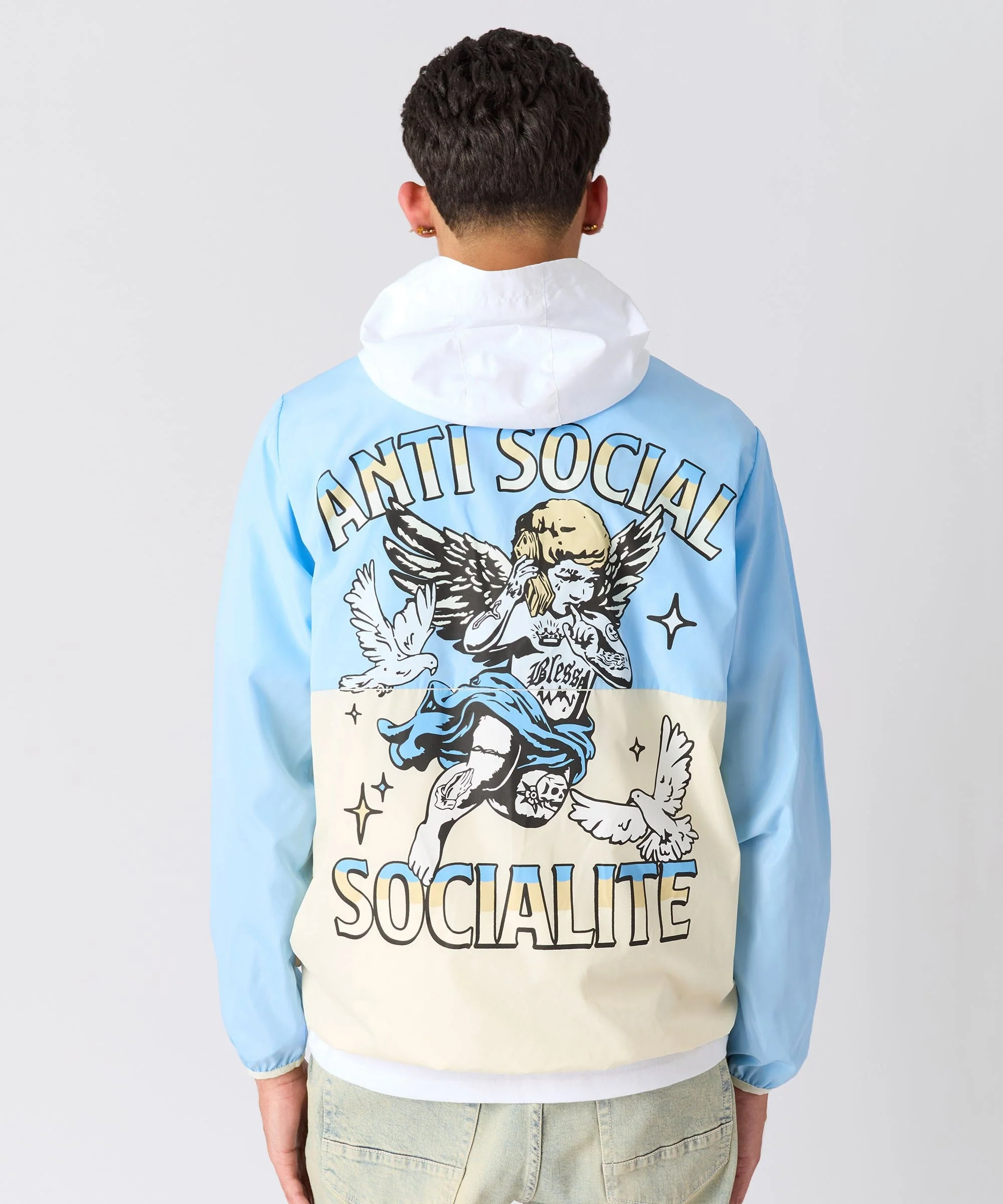 Anti Social Anorak Jacket - Light Blue - Image 6