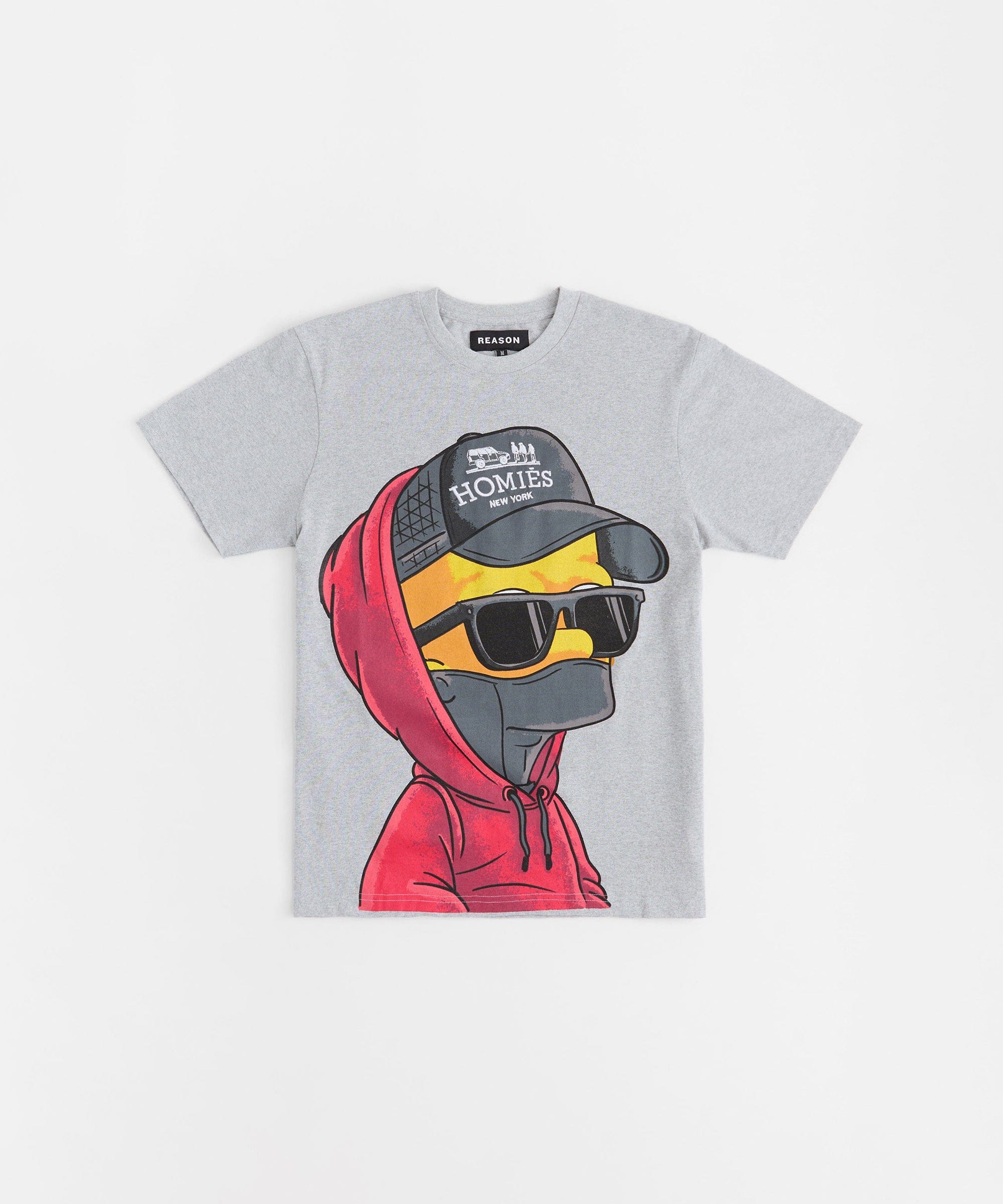 Homies Embroidered Short Sleeve Tee - Grey
