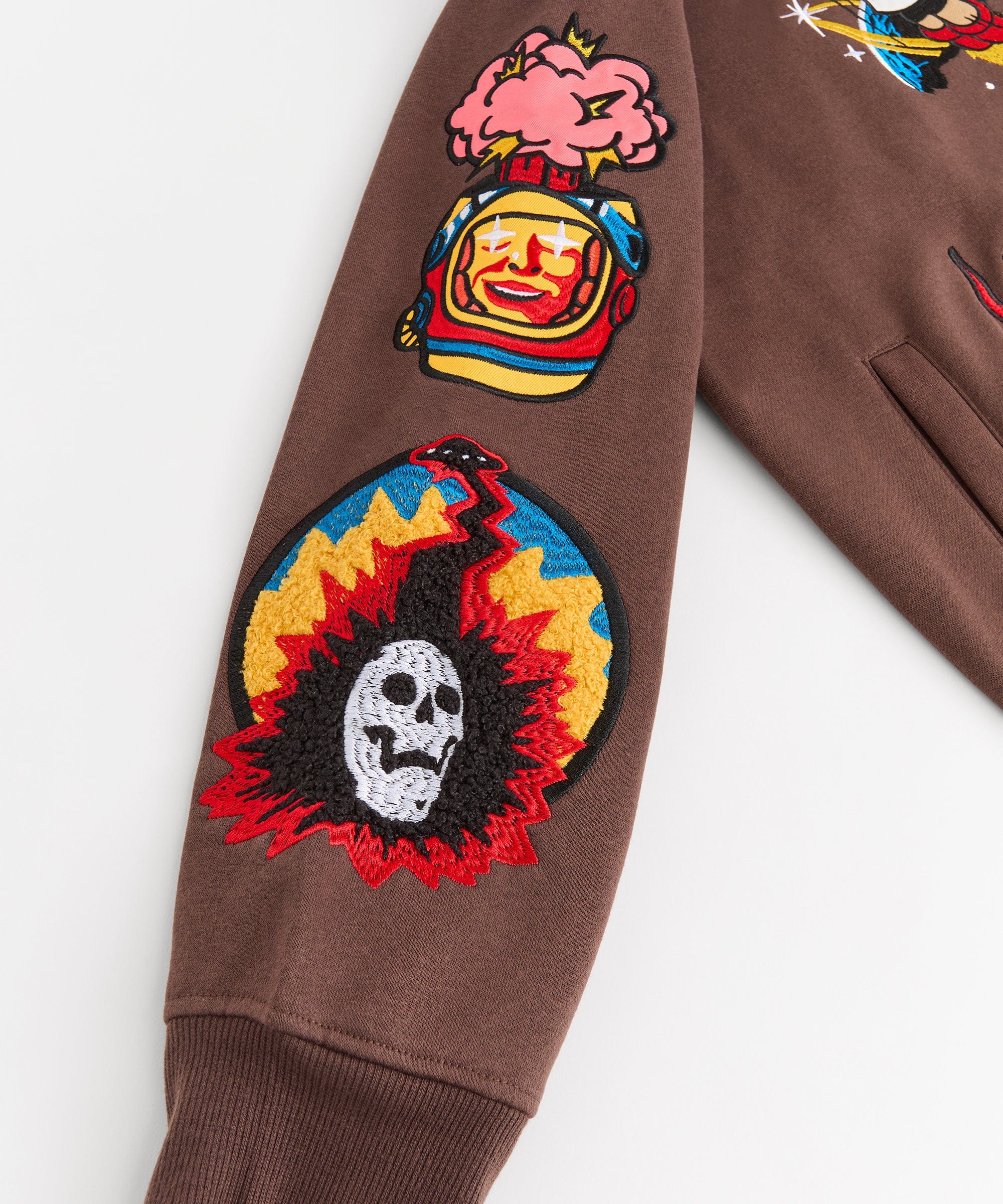 Beyond Reality Fleece Embroidered Crew - Brown - Image 3
