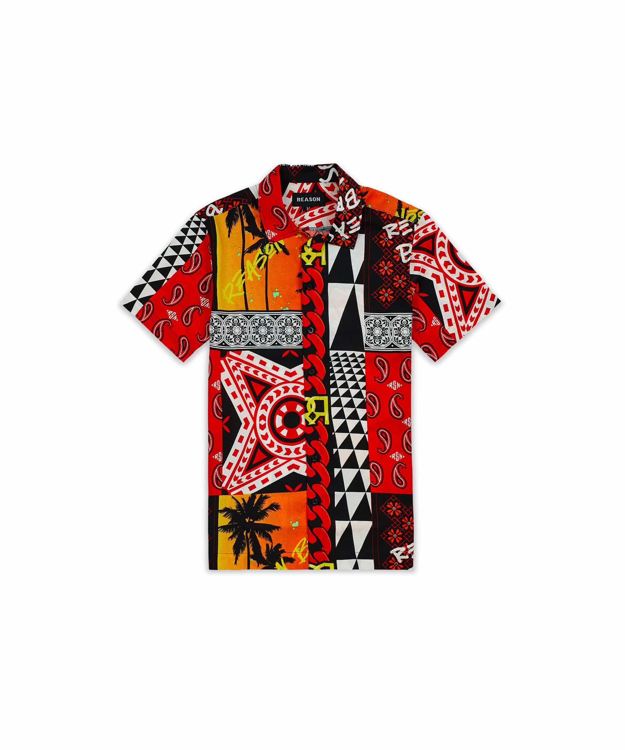 Blaze Geometric Allover Print Short Sleeve Shirt - Image 3