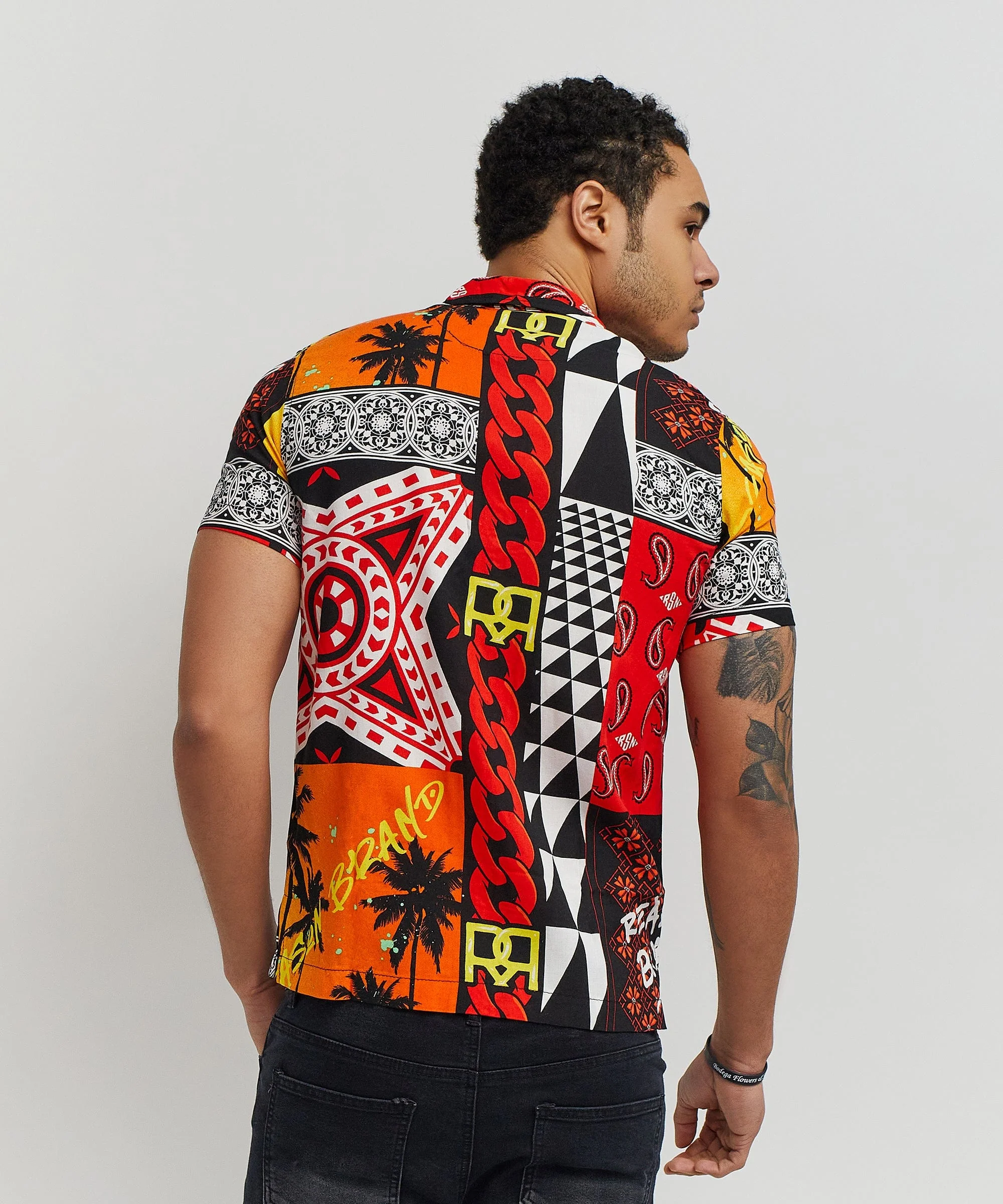 Blaze Geometric Allover Print Short Sleeve Shirt - Image 5