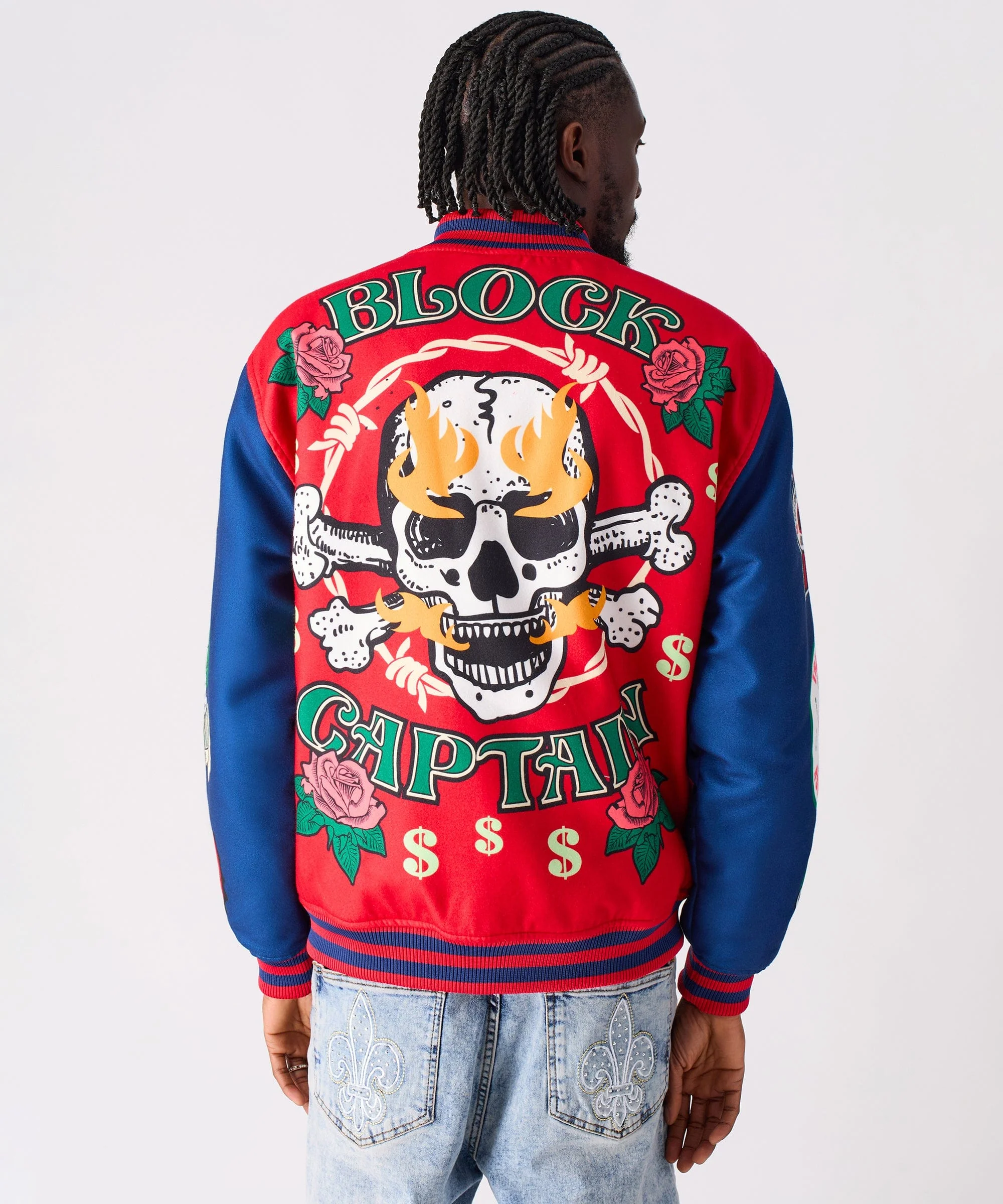 Captain Varsity Jacket - Red - Image 2