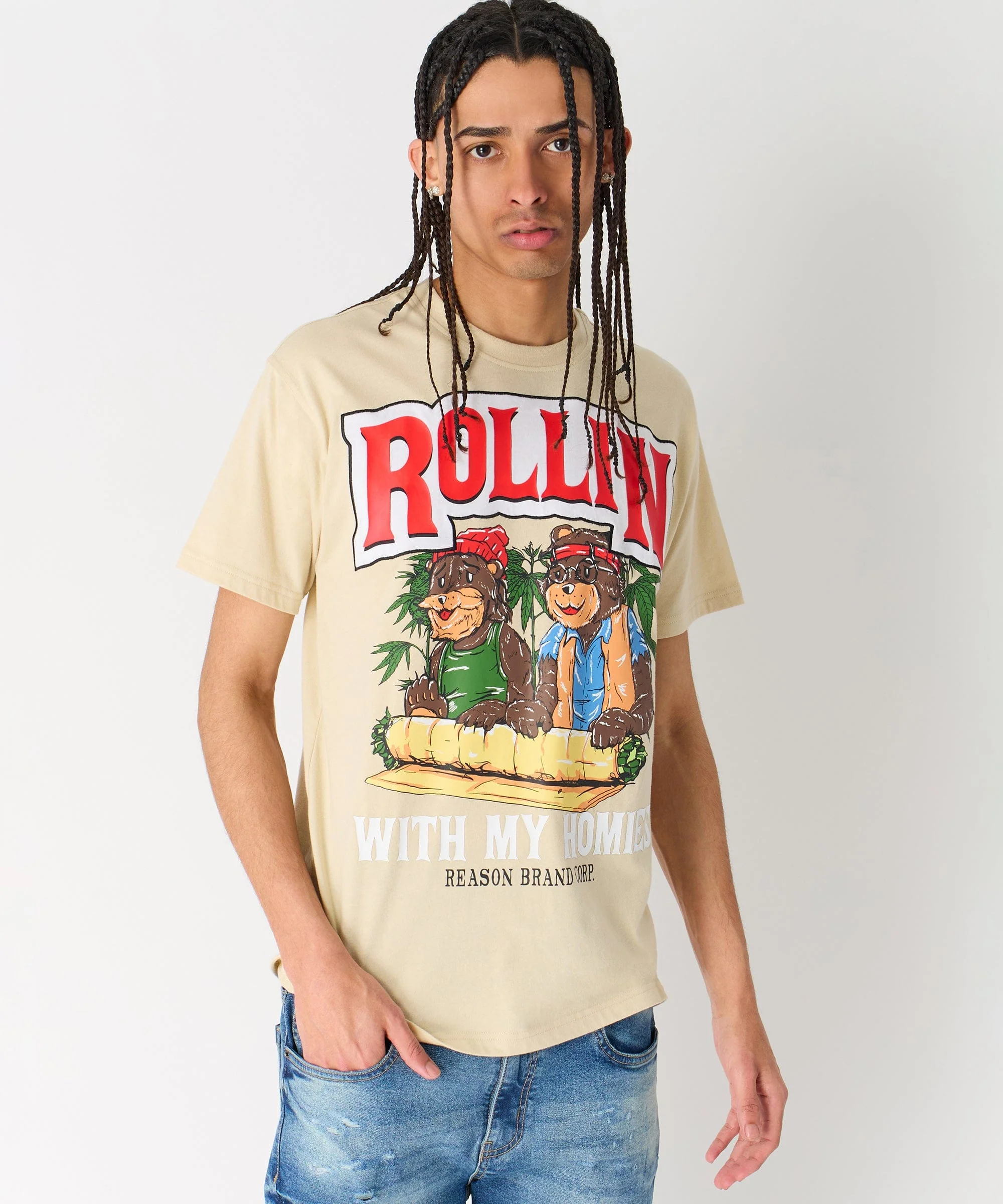 Keep Rollin Short Sleeve Tee - Khaki - Image 4