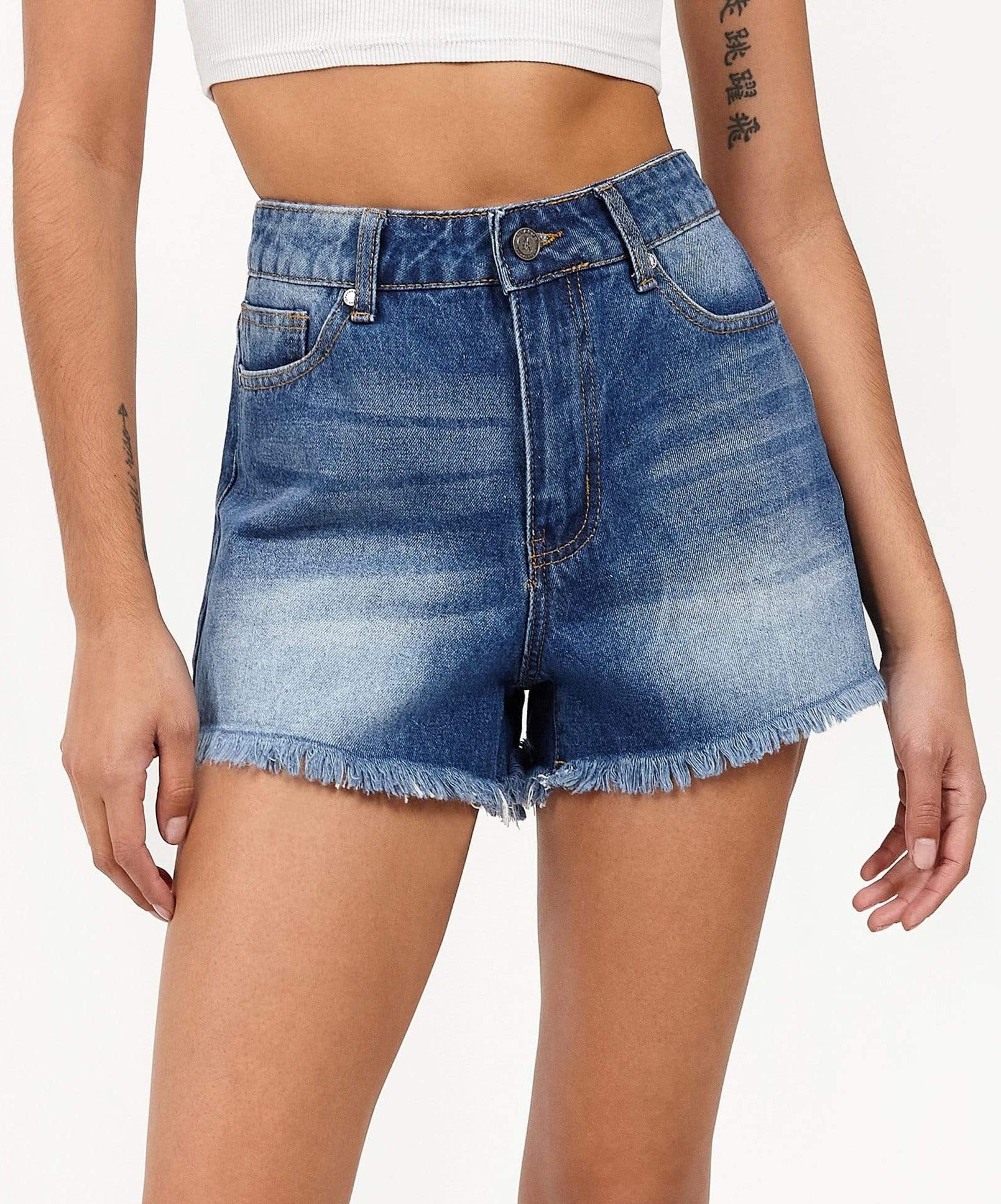 Womens Victoria Denim Shorts - Image 2
