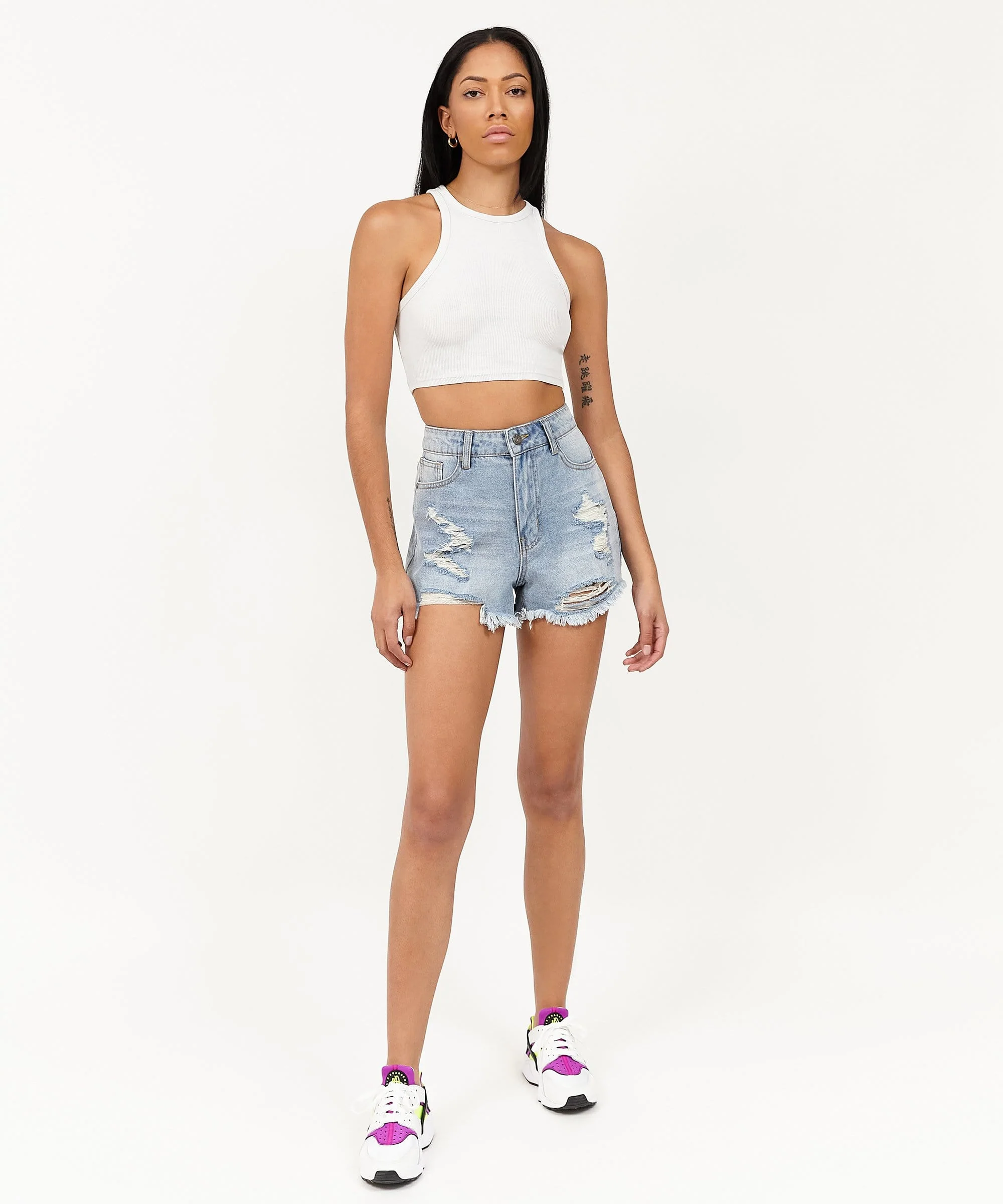 Womens Ella Denim Shorts - Image 2
