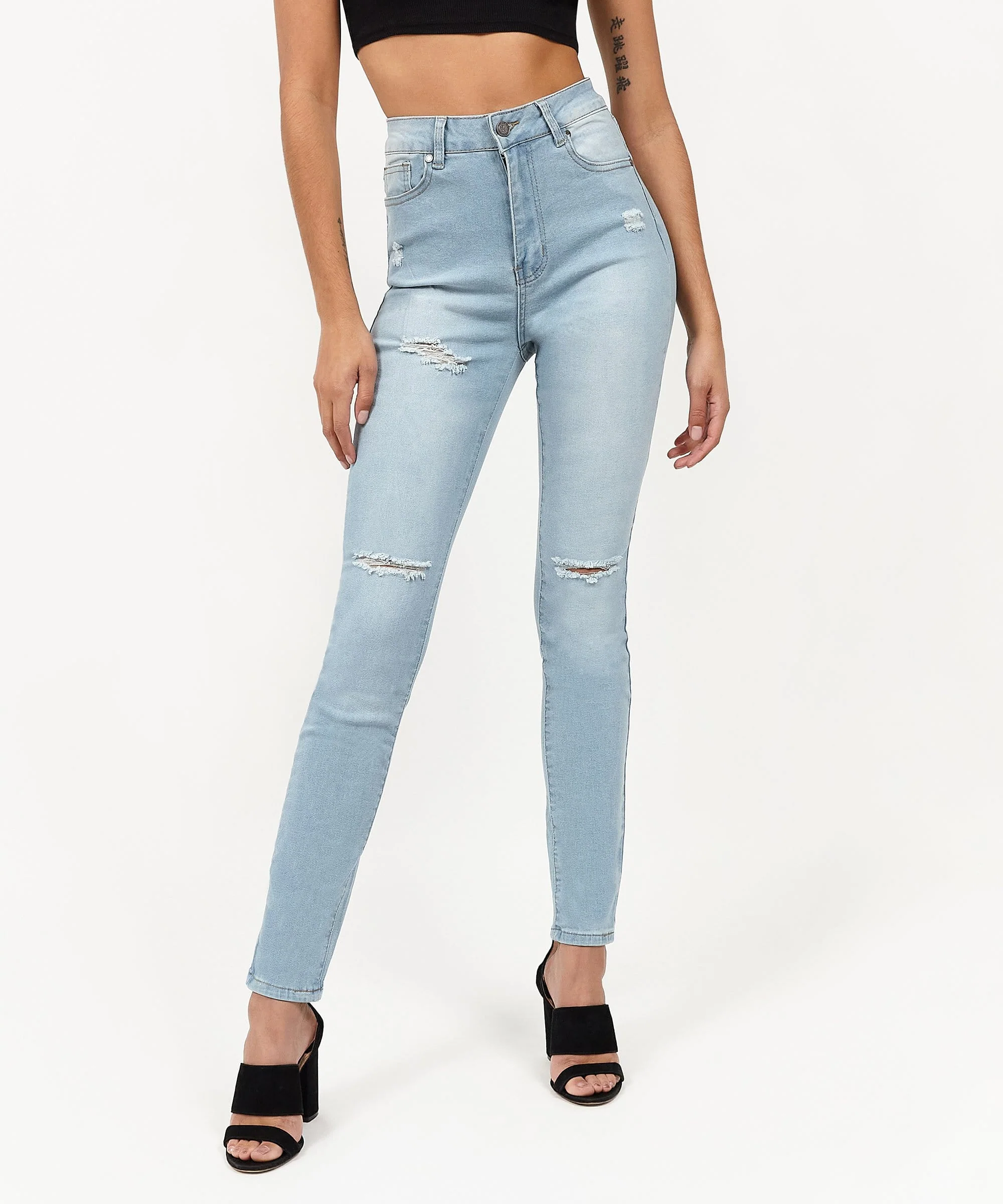 Womens Abigail Ripped Slim Jeans