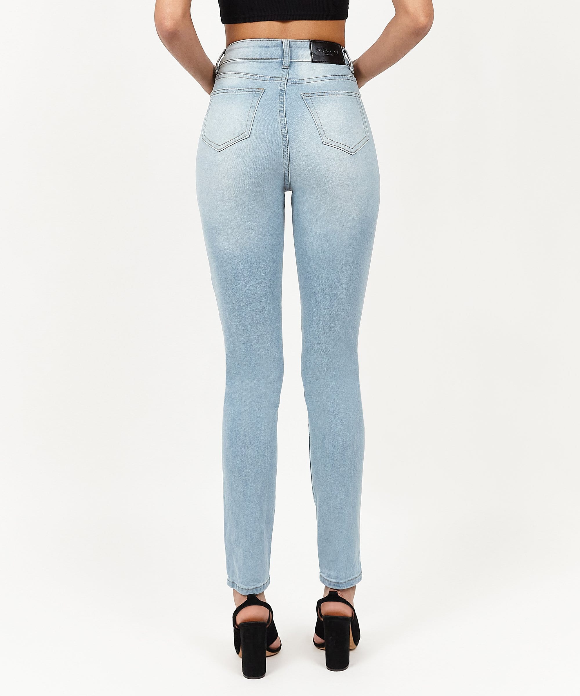 Womens Abigail Ripped Slim Jeans - Image 4