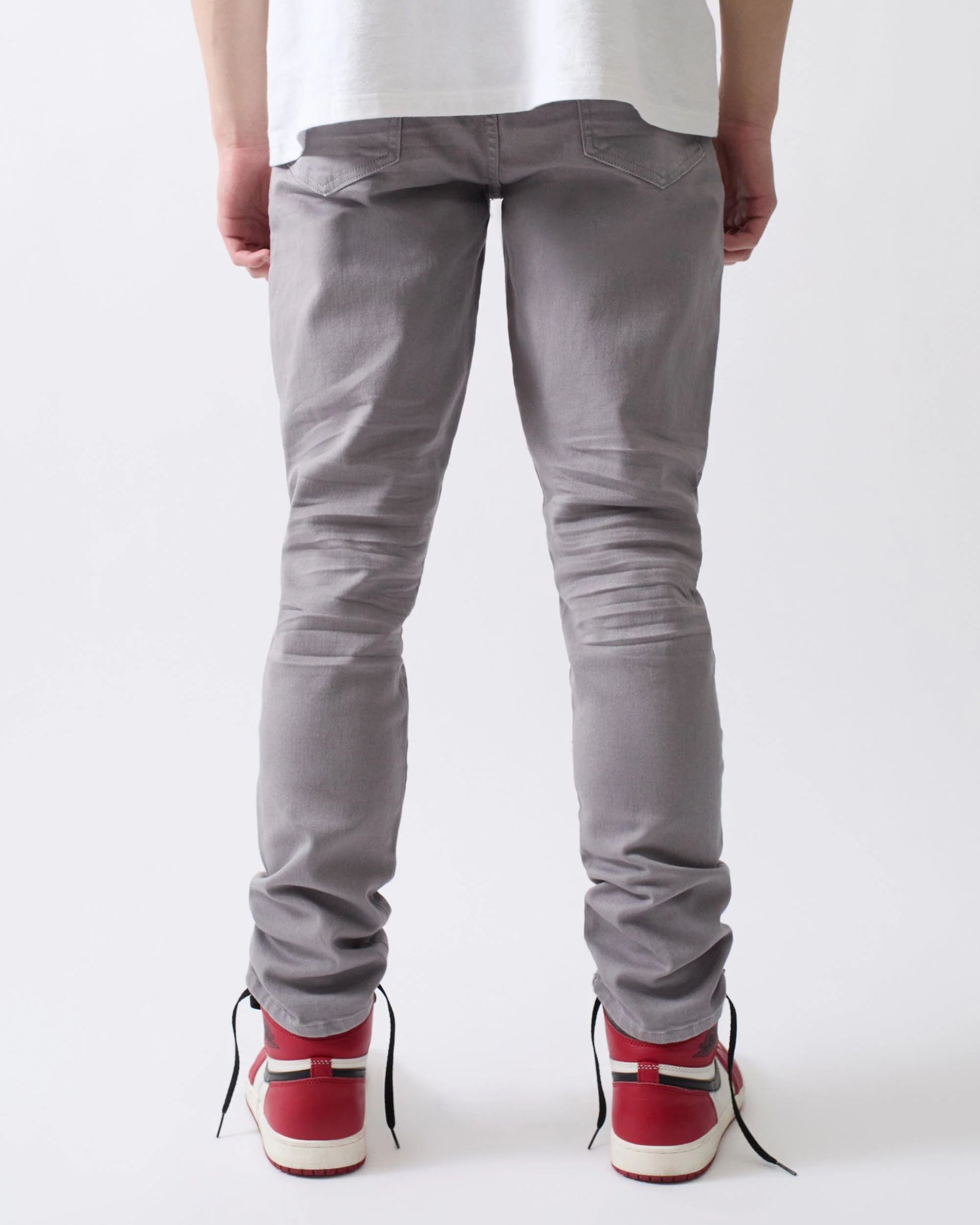 Destroyed Denim Jeans - Grey - Image 3