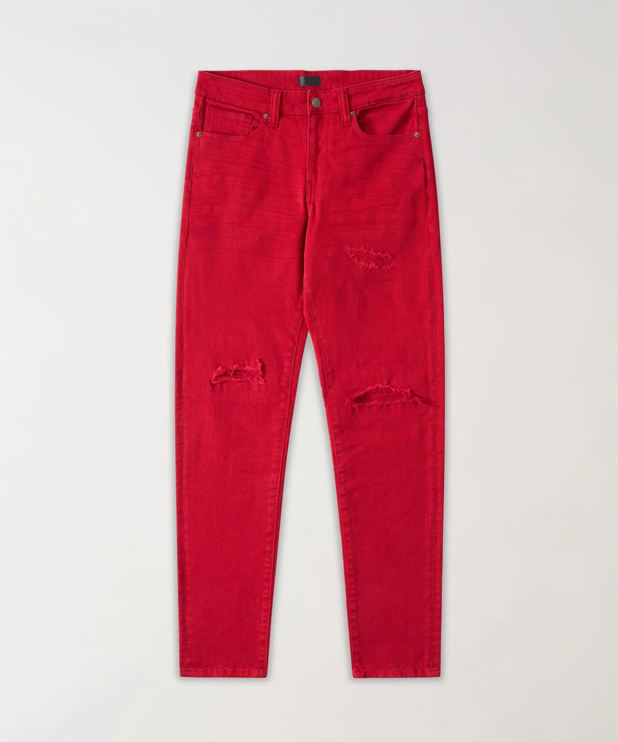 Destroyed Denim Jeans - Red - Image 2