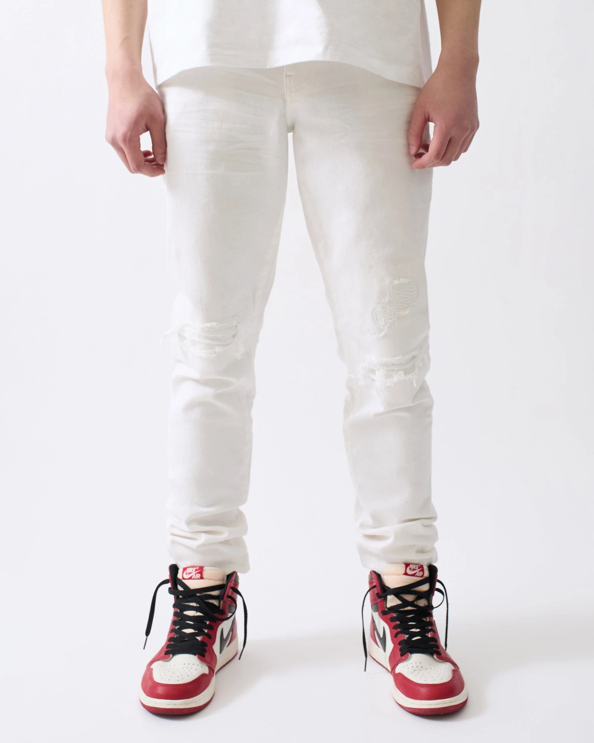 Destroyed Denim Jeans - White