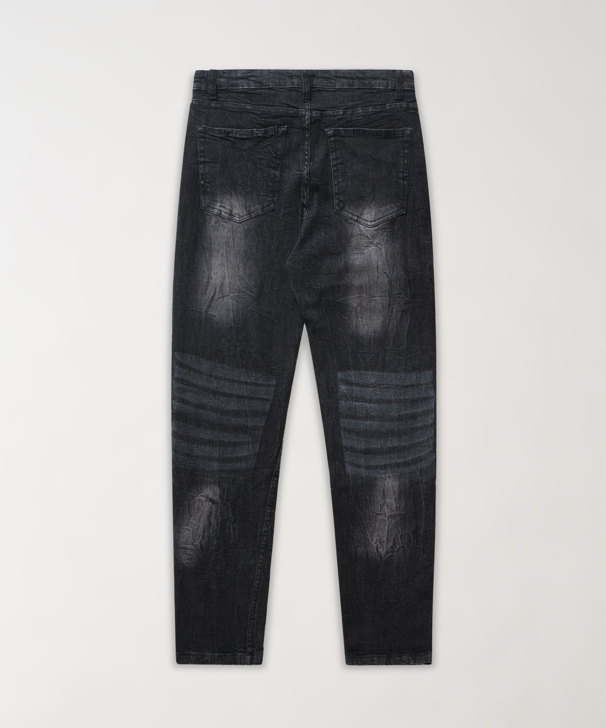 Destroyed Denim Jeans - Black - Image 6