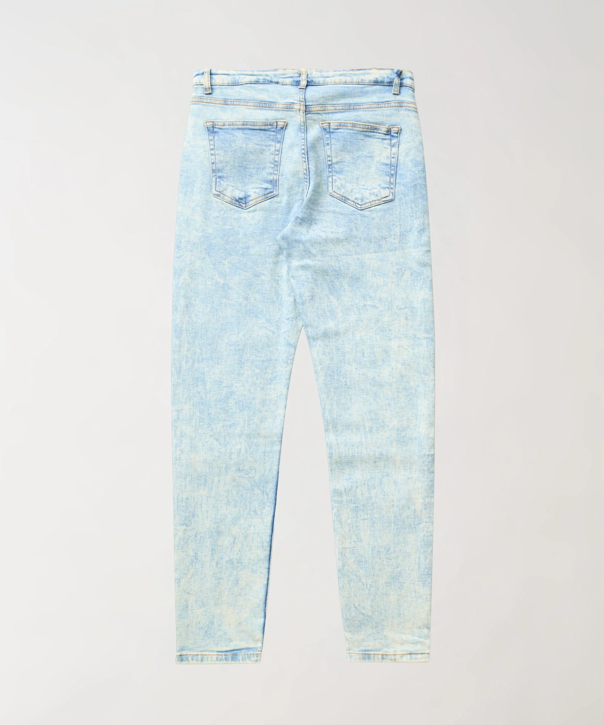 Destroyed Rip Denim Jeans - Light Blue - Image 3