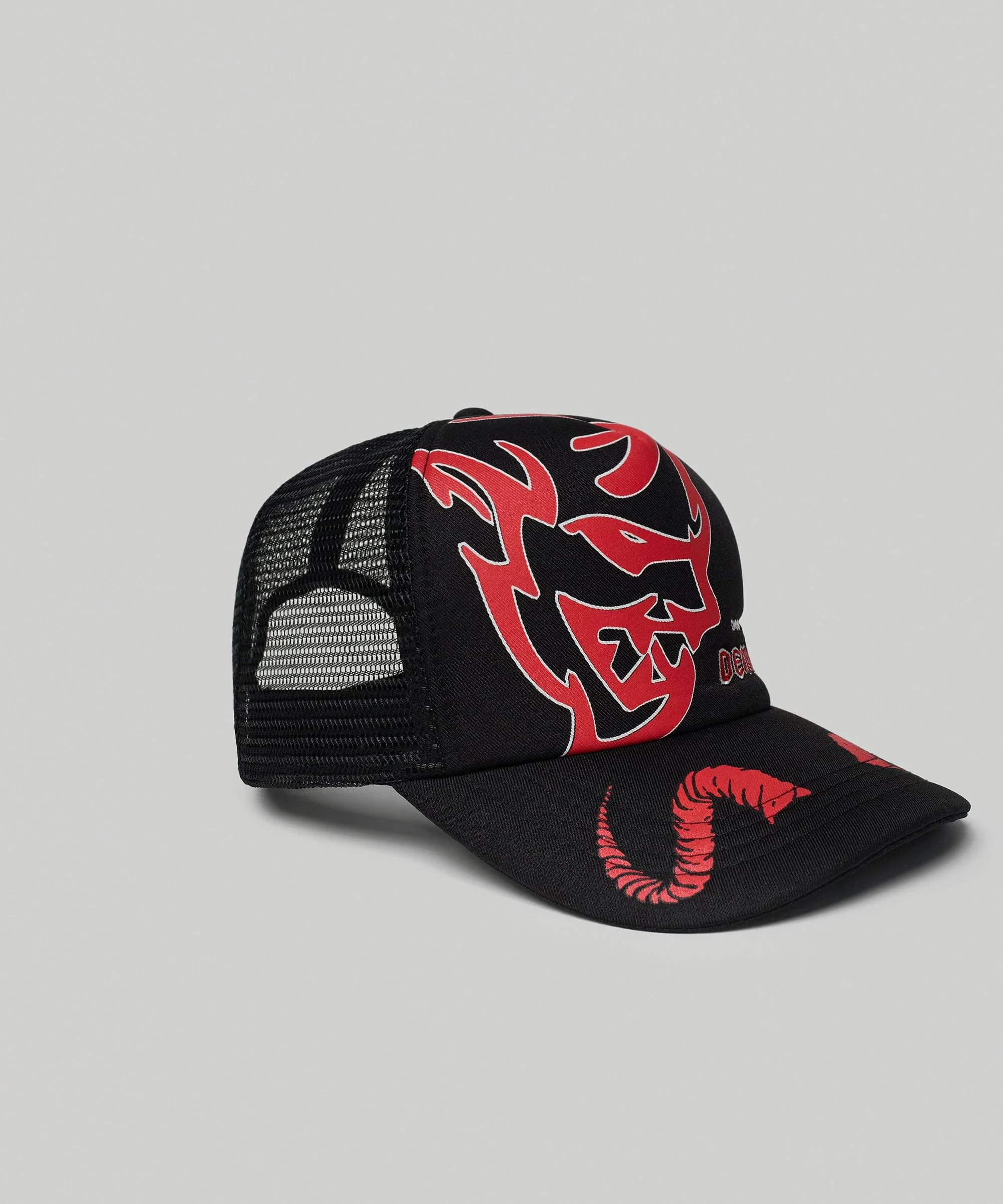 Dodge Demon Embroidery Trucker Hat - Black - Image 2