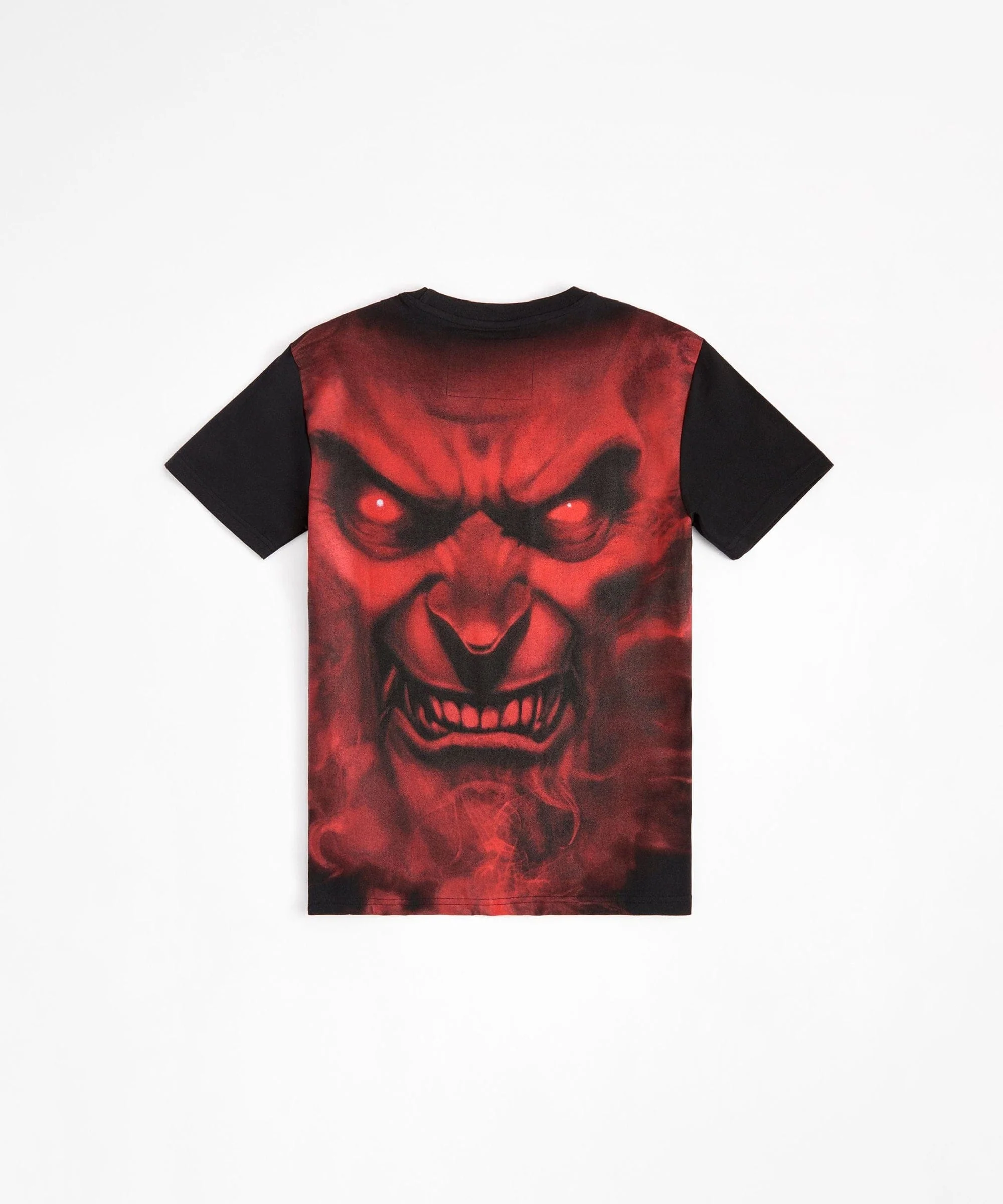 Dodge Demon Face Embroidered Short Sleeve Tee - Black - Image 2
