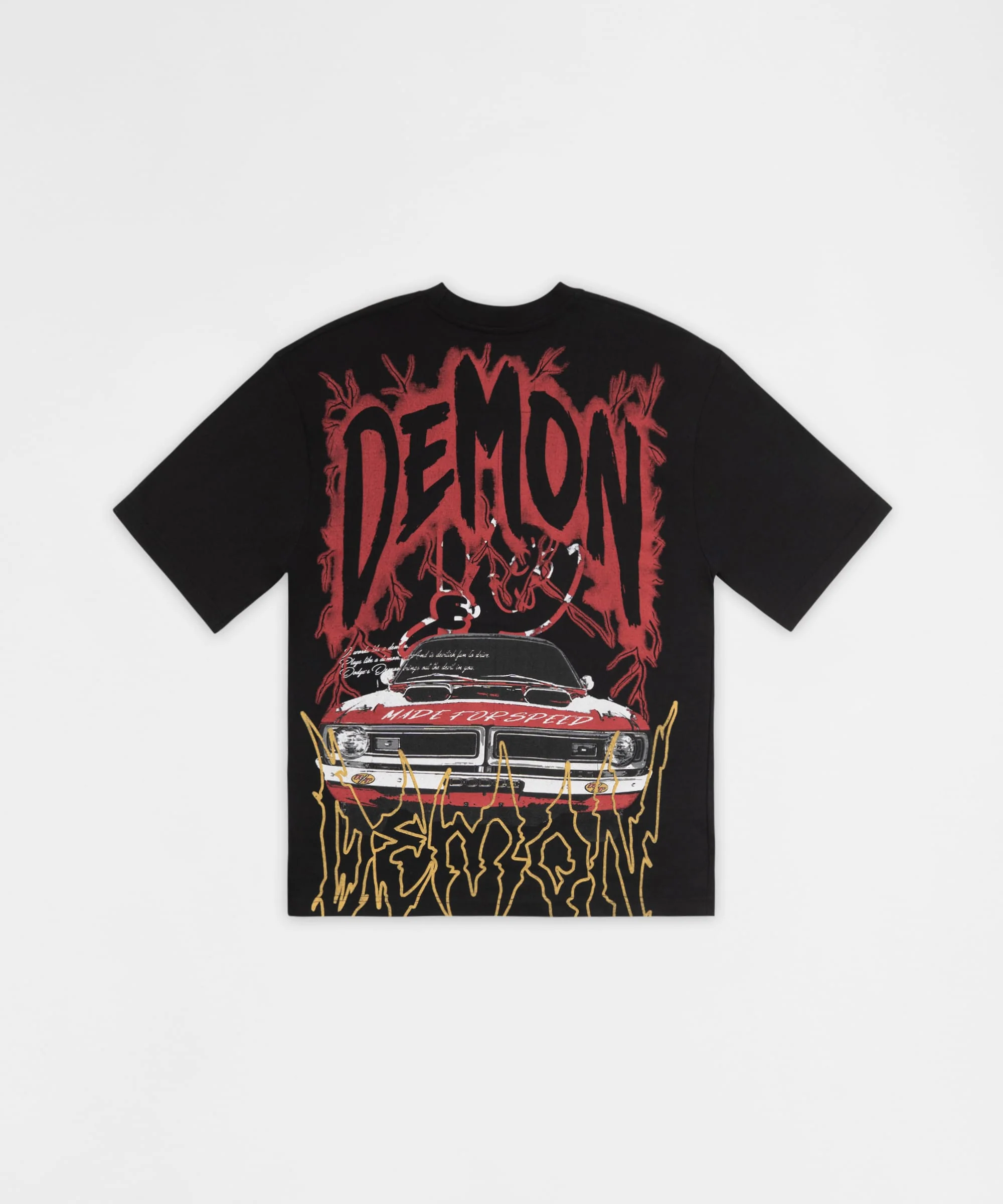 Dodge Demon Speed Embroidered Short Sleeve Tee - Black