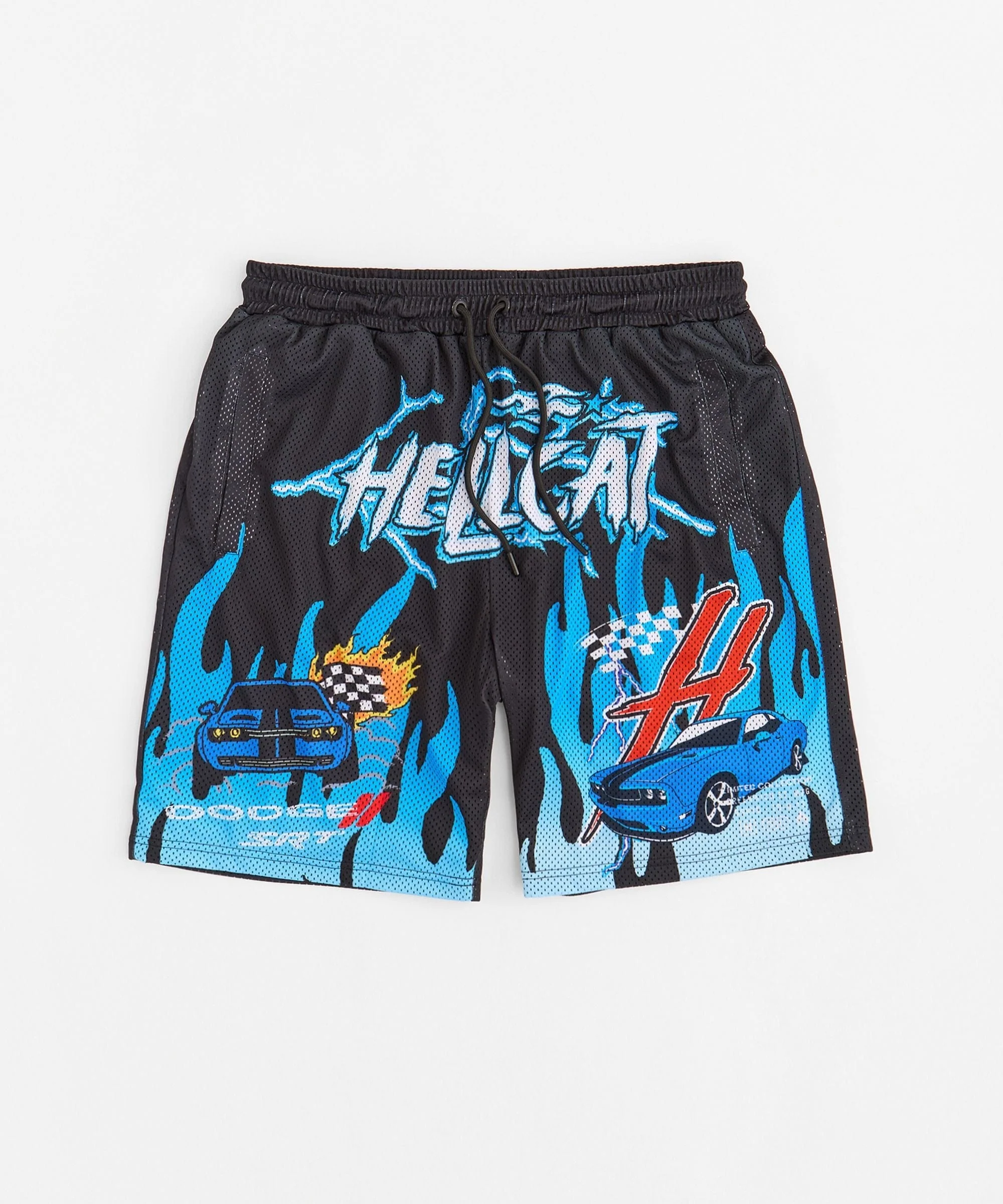 Dodge Hellcat Graphic Mesh Short - Black