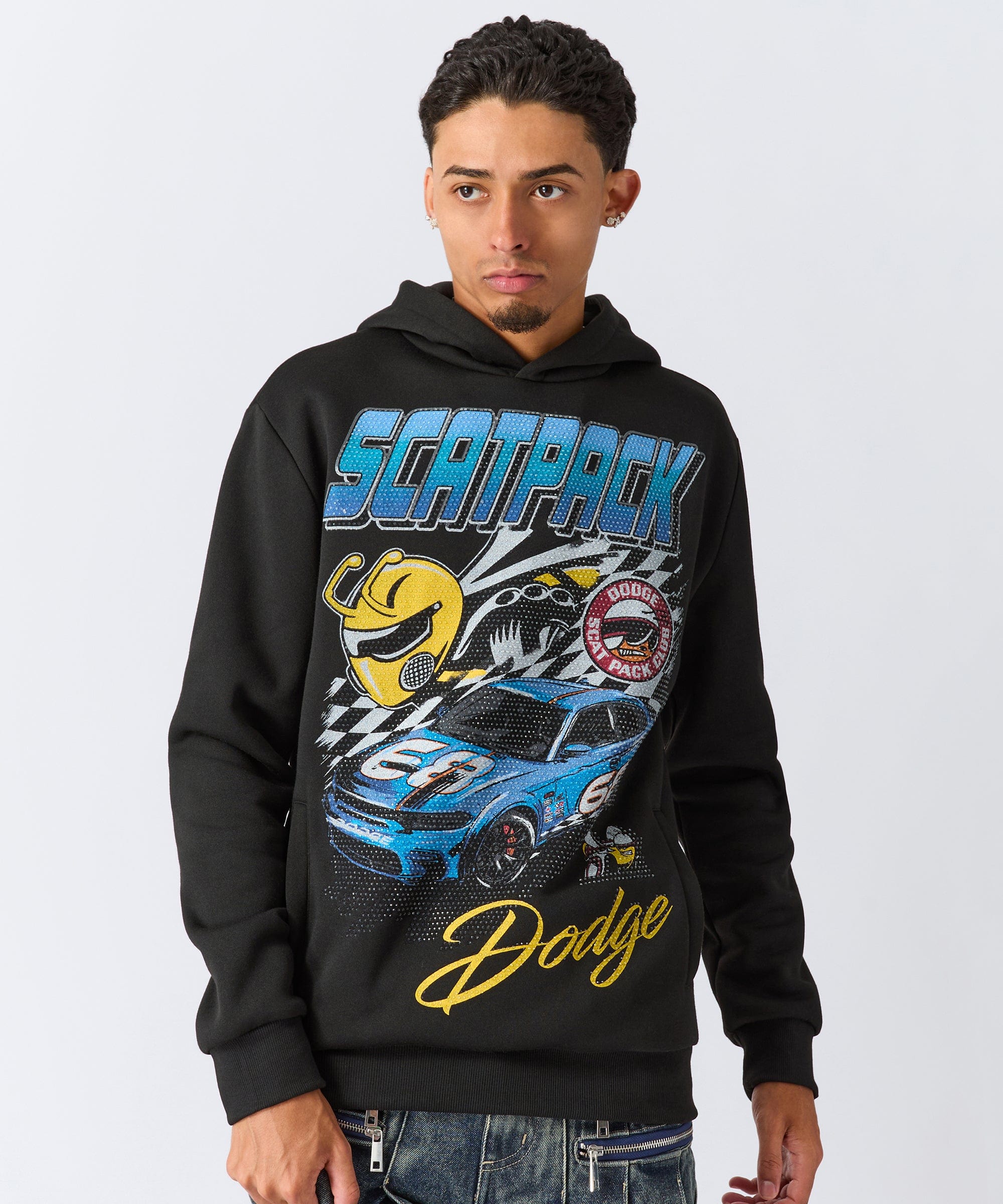 Dodge Scatpack Rhinestone Hoodie - Black - Image 4