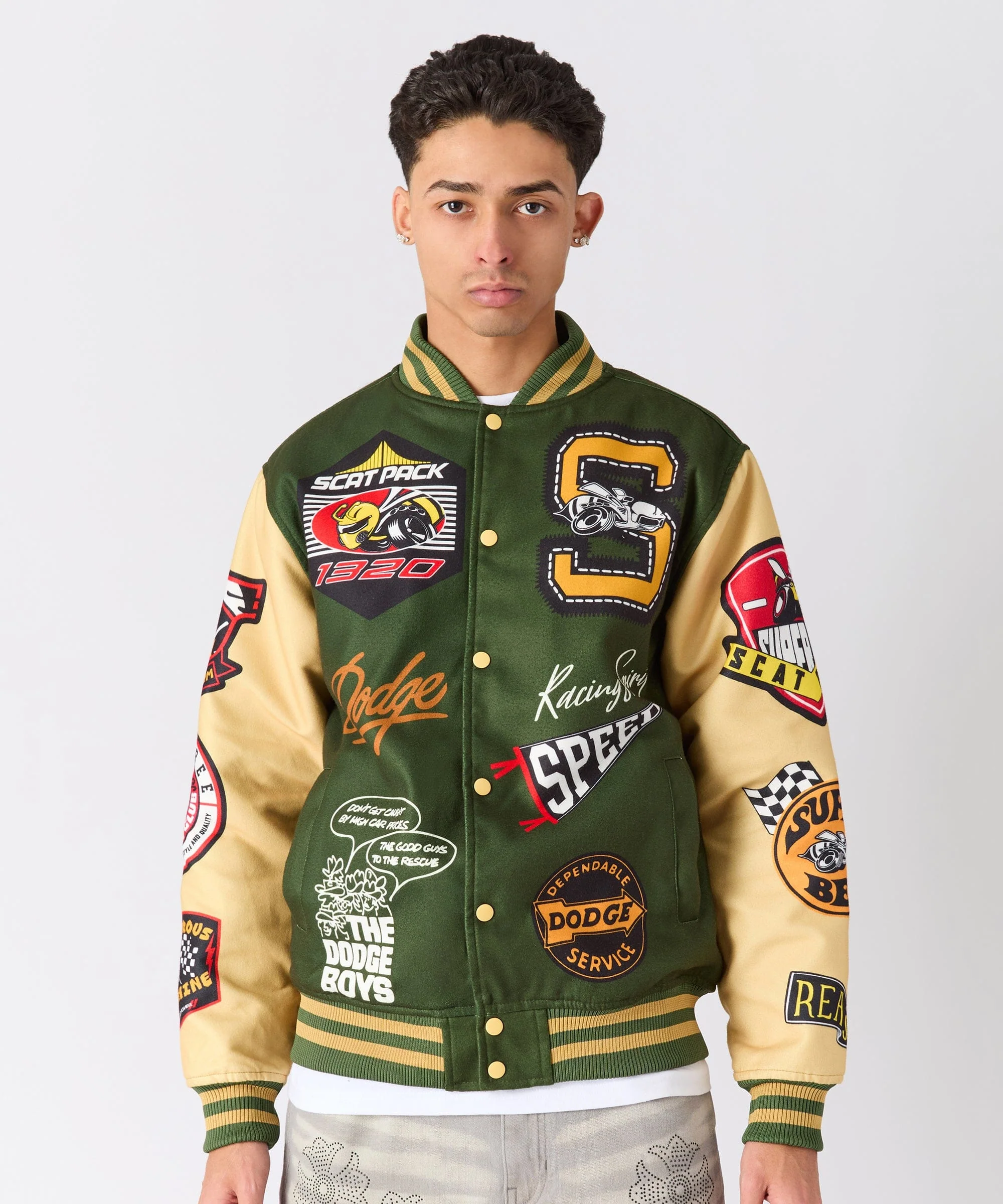 Dodge Scatpack Varsity Jacket - Green - Image 6