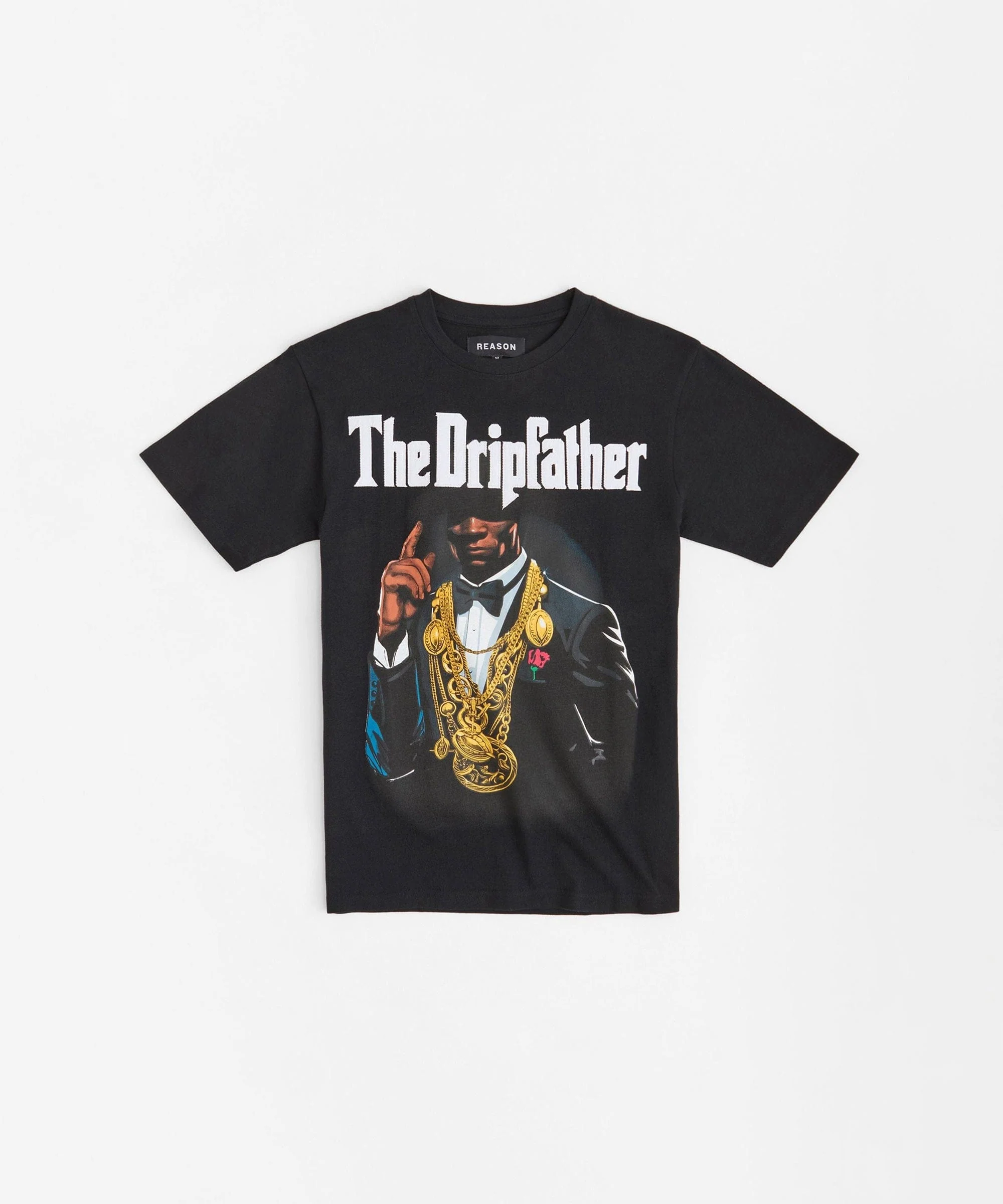 Dripfather Applique Short Sleeve Tee - Black