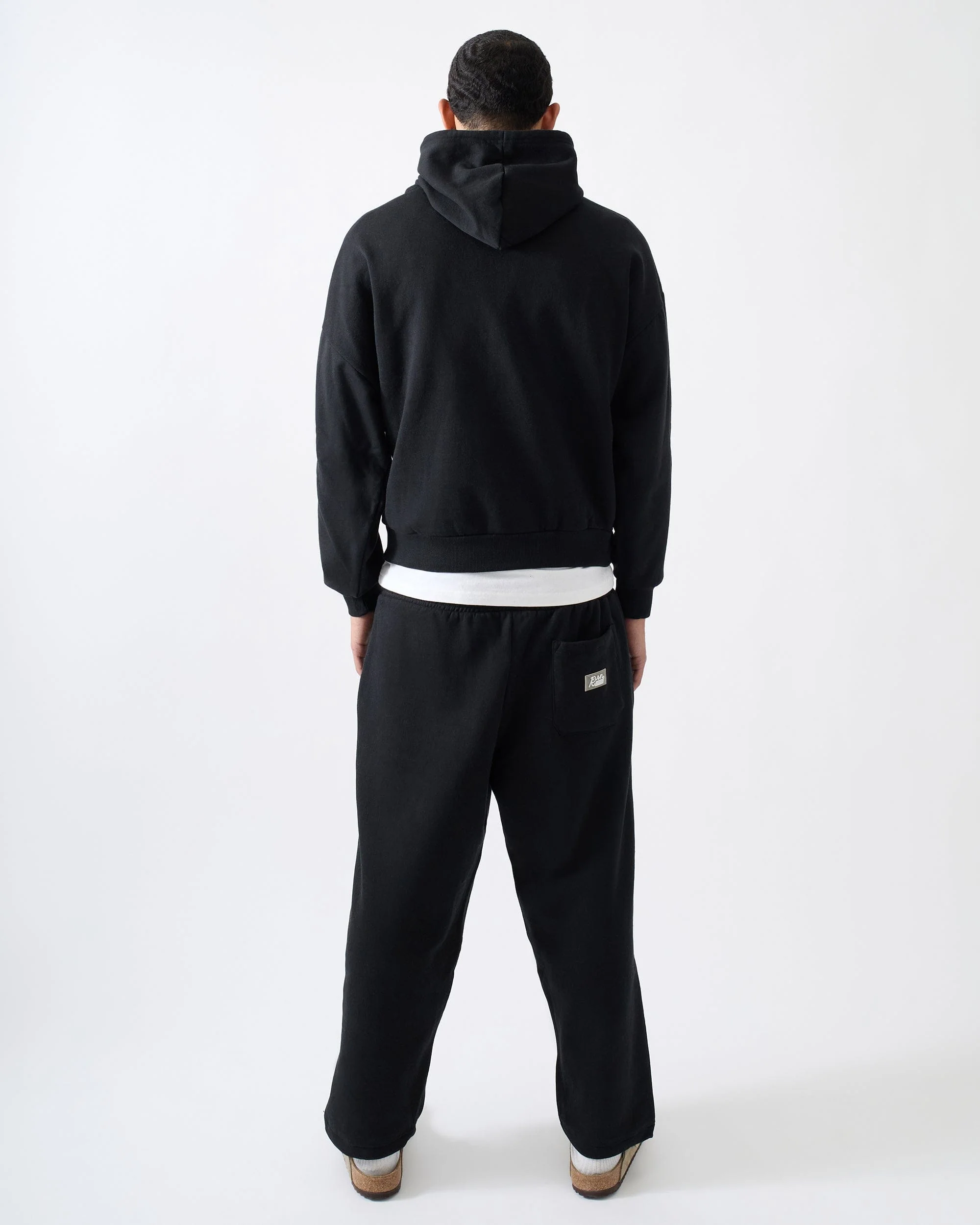 Essential Heavyweight Fleece Oversized Fit Comfy Hoodie - Black - Image 6