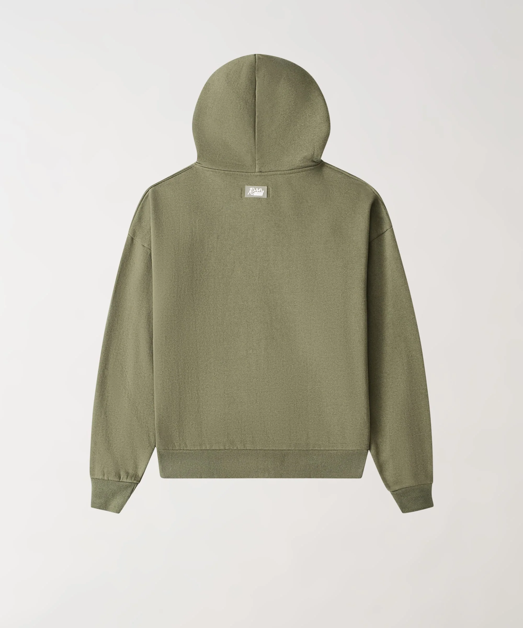 Essential Heavyweight Fleece Oversized Fit Comfy Zip Up Hoodie - Olive Green - Image 3