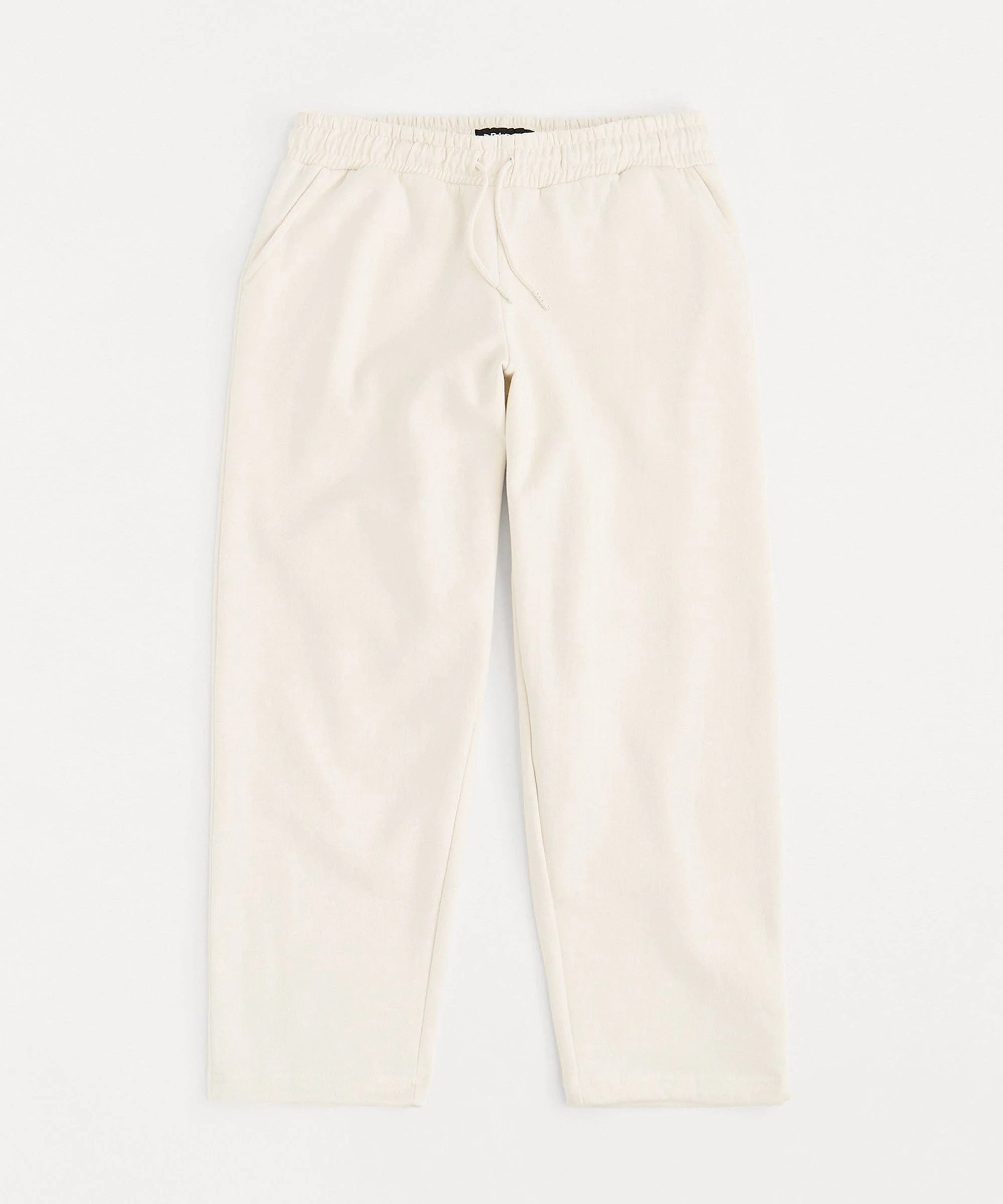 Essential Heavyweight Fleece Baggy Fit Open Hem Sweats - Cream