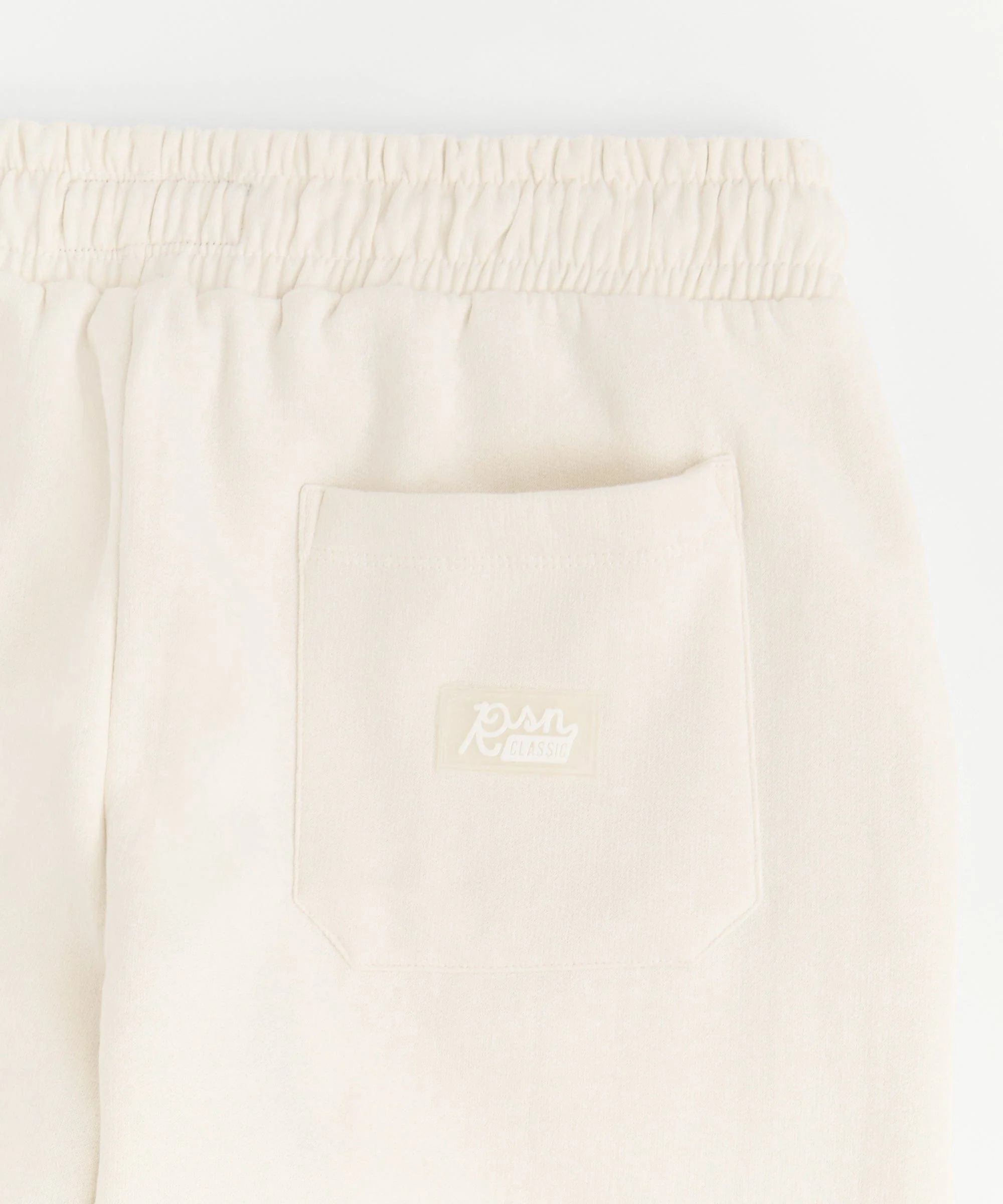 Essential Heavyweight Fleece Baggy Fit Open Hem Sweats - Cream - Image 3