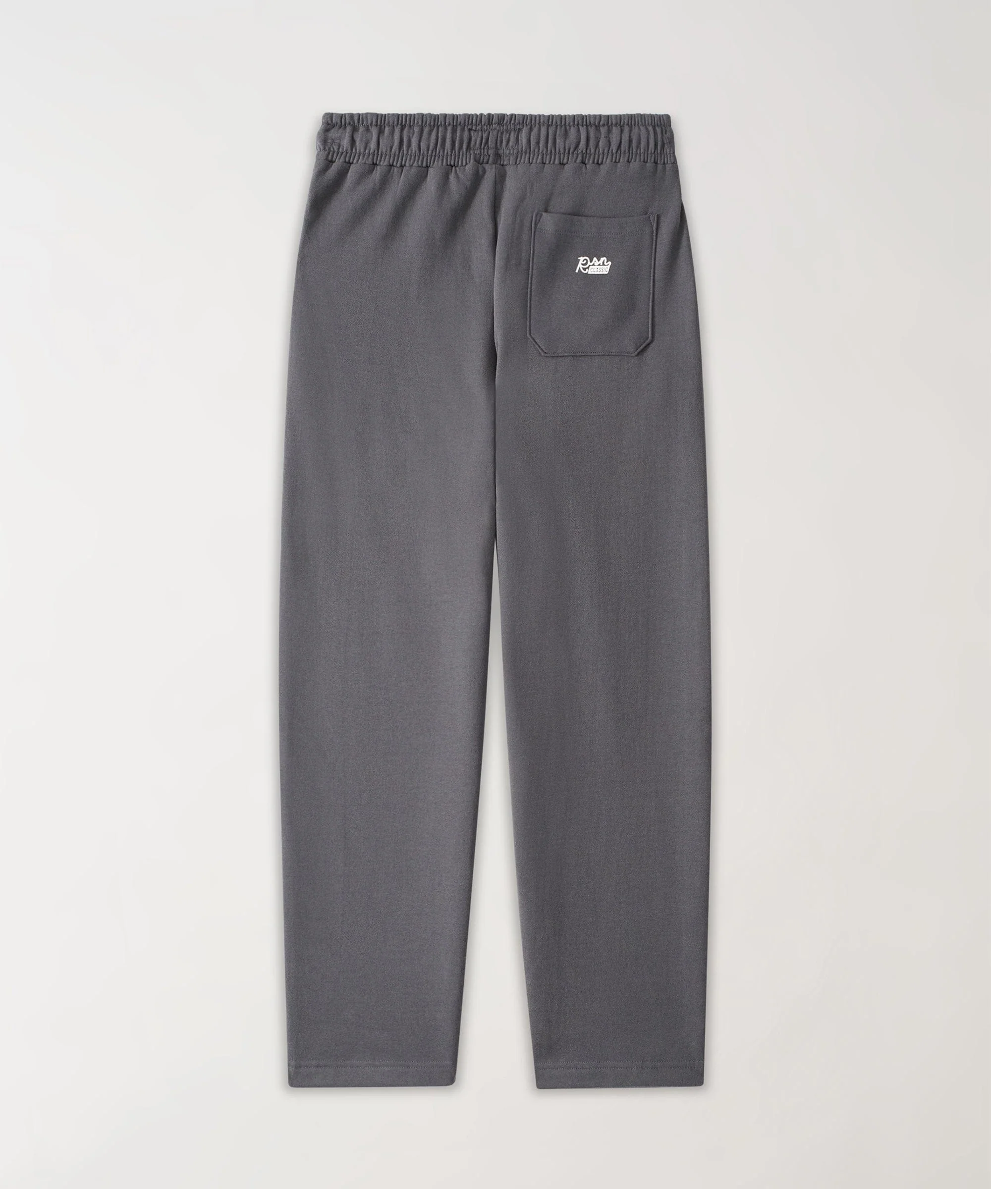 Essential Heavyweight Fleece Baggy Fit Open Hem Sweats - Dark Grey - Image 2