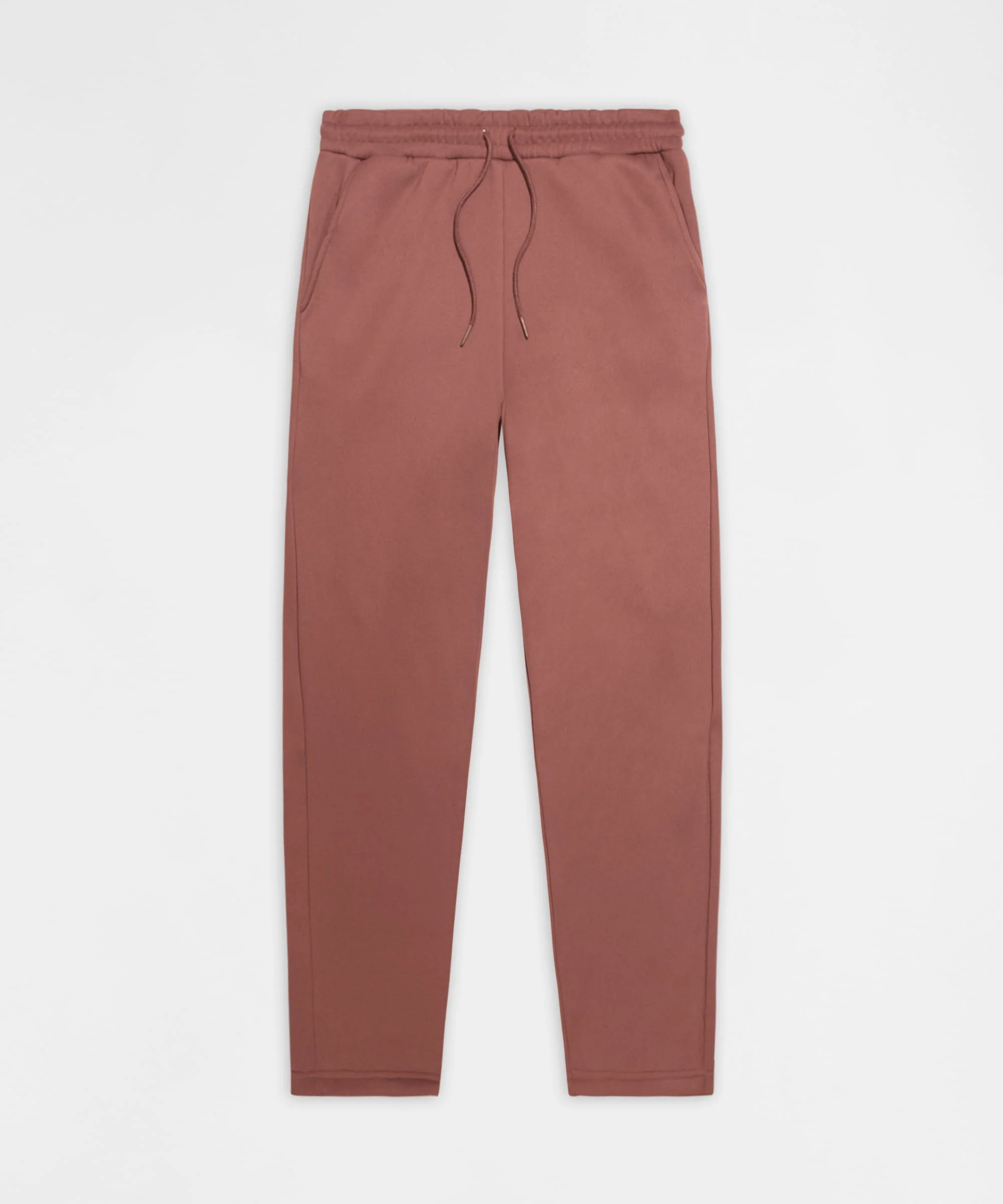 Essential Heavyweight Fleece Baggy Fit Open Hem Sweats - Mauve