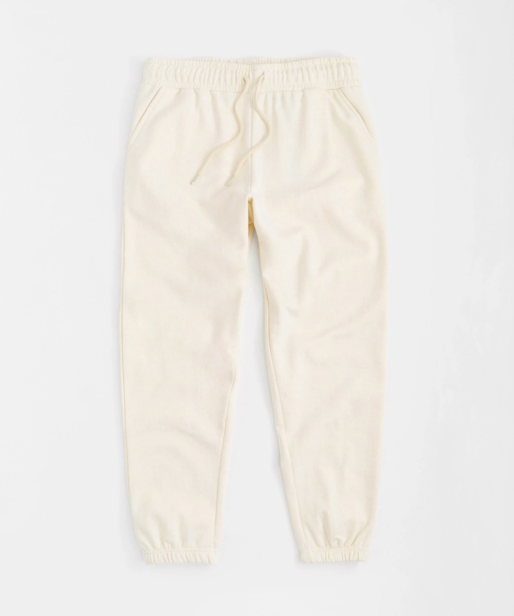 Essential Heavyweight Fleece Cinched Baggy Fit Sweats - Cream