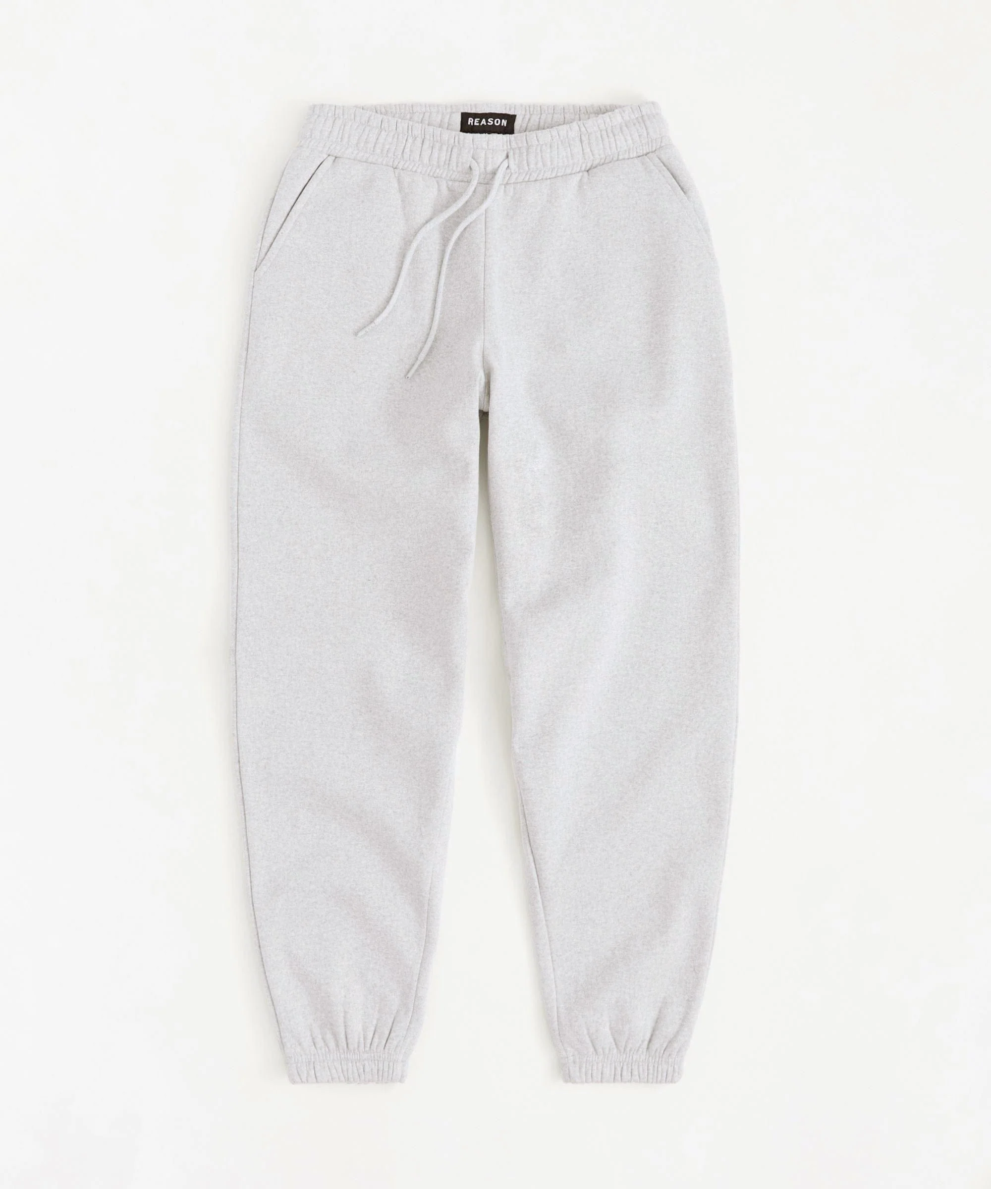Essential Heavyweight Fleece Cinched Baggy Fit Sweats - Heather Grey