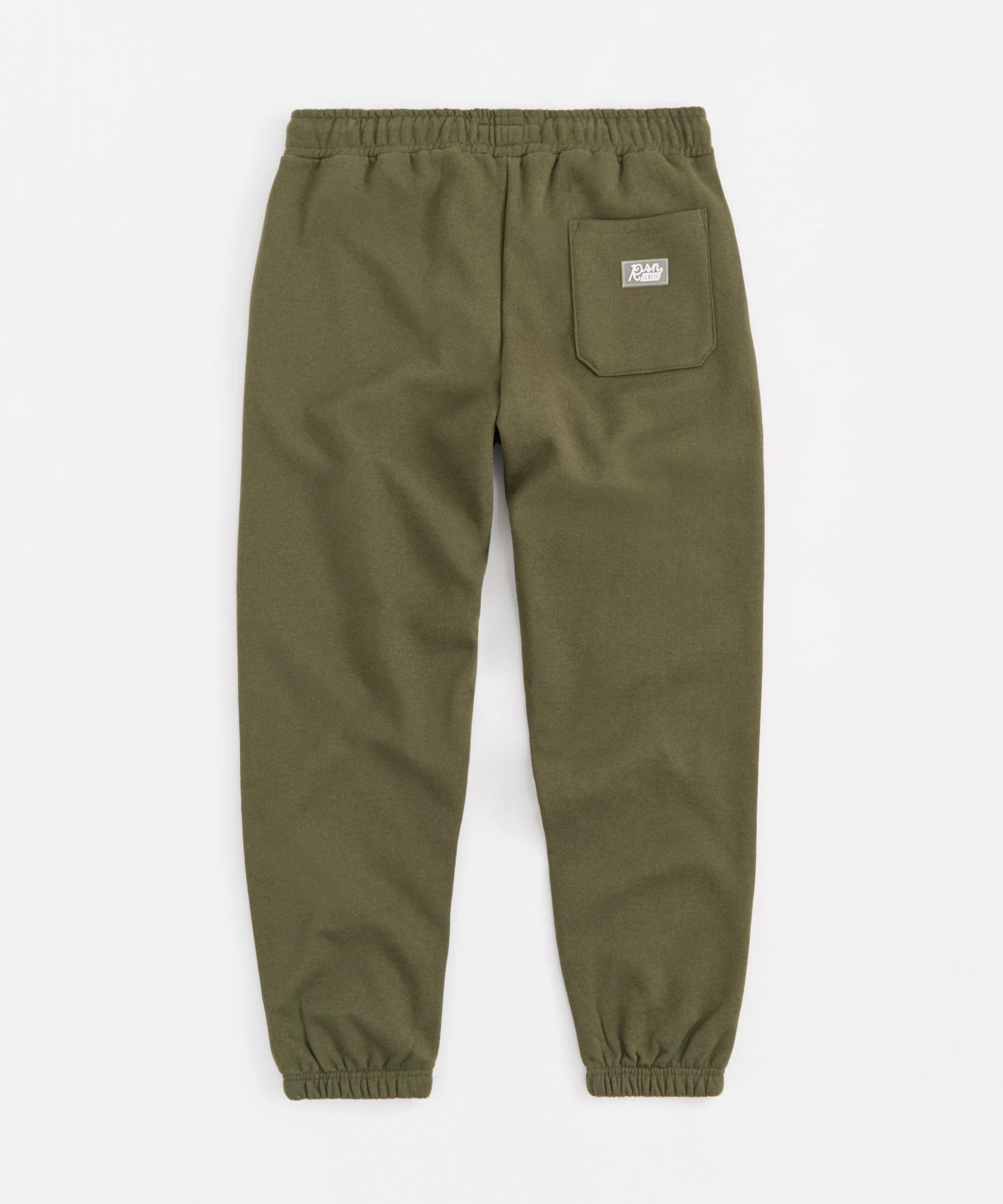 Essential Heavyweight Fleece Cinched Baggy Fit Sweats - Olive Green - Image 3