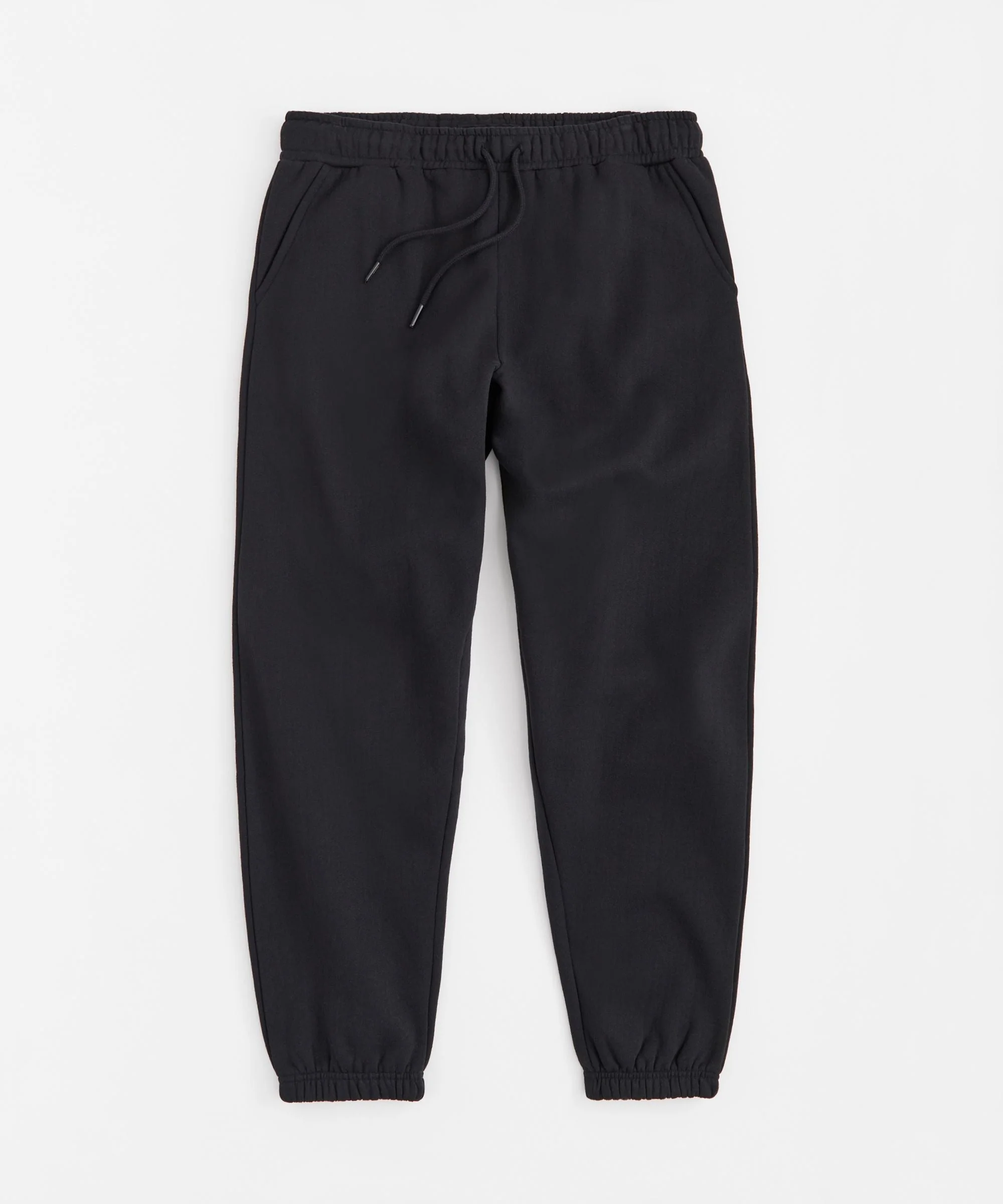 Essential Heavyweight Fleece Cinched Baggy Fit Sweats - Black