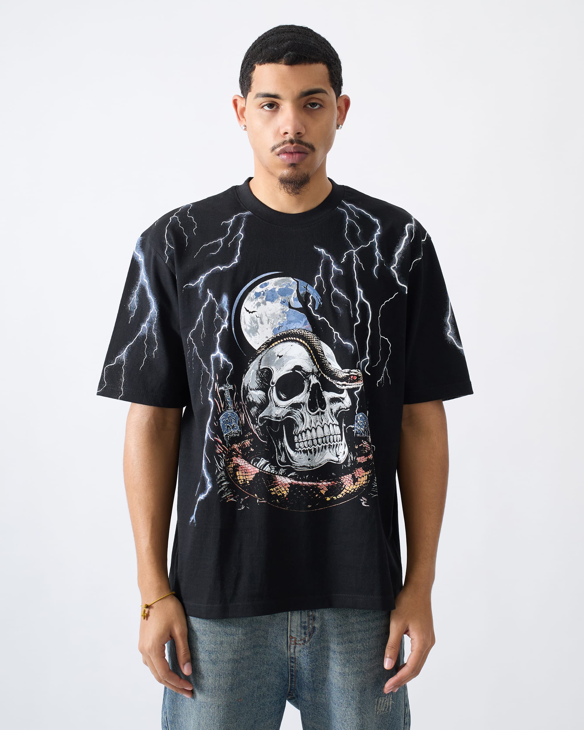 Full Moon Short Sleeve Tee - Black - Image 2