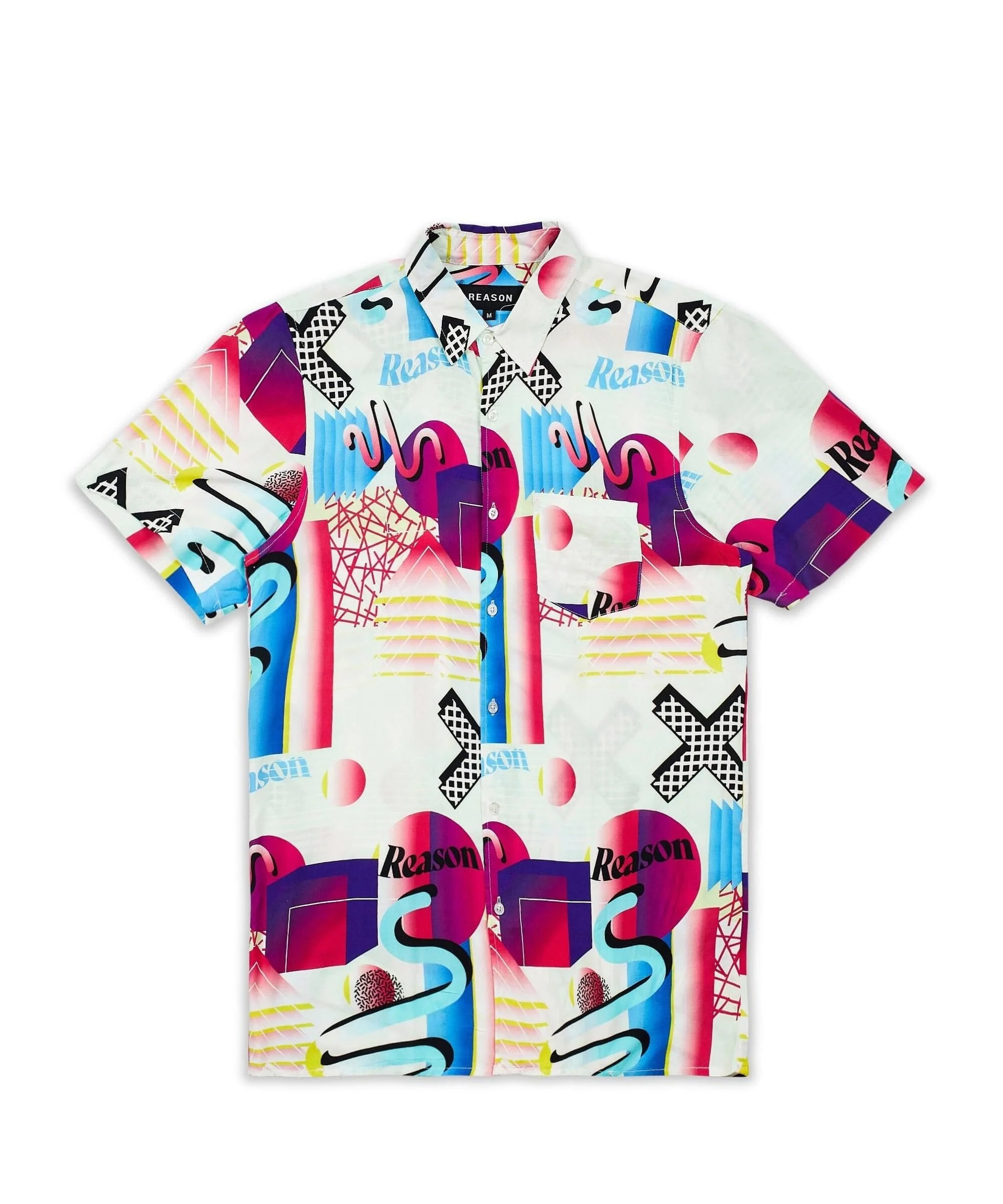 Geo Shape Allover Print Short Sleeve Shirt - Image 4
