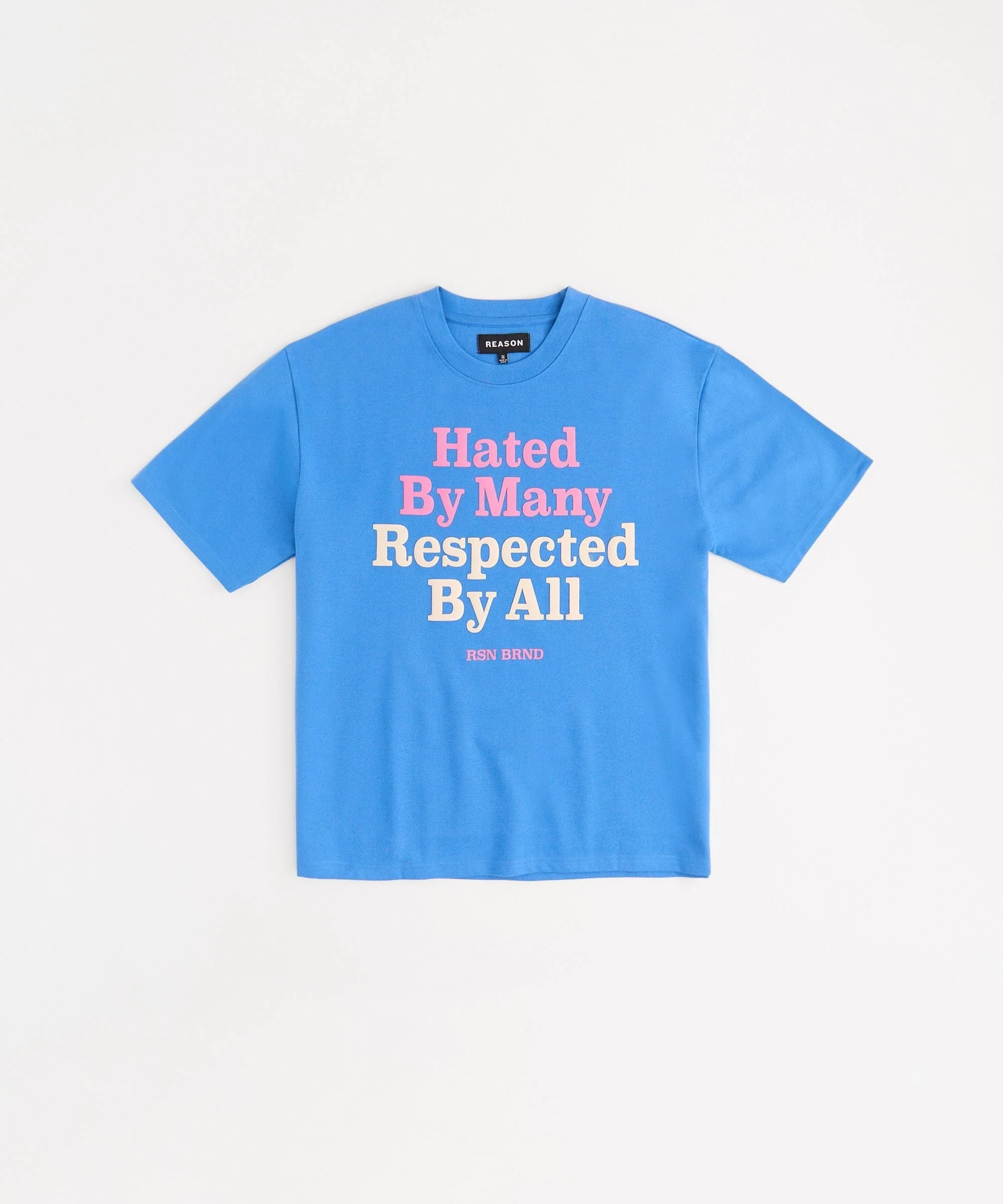 Hated And Respected 3D Patched Short Sleeve Tee - Blue
