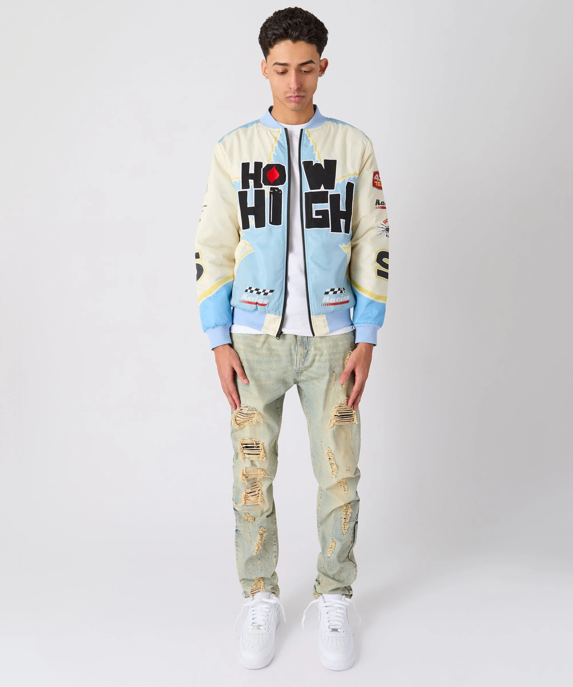 How High Applique Racing Jacket - Image 8