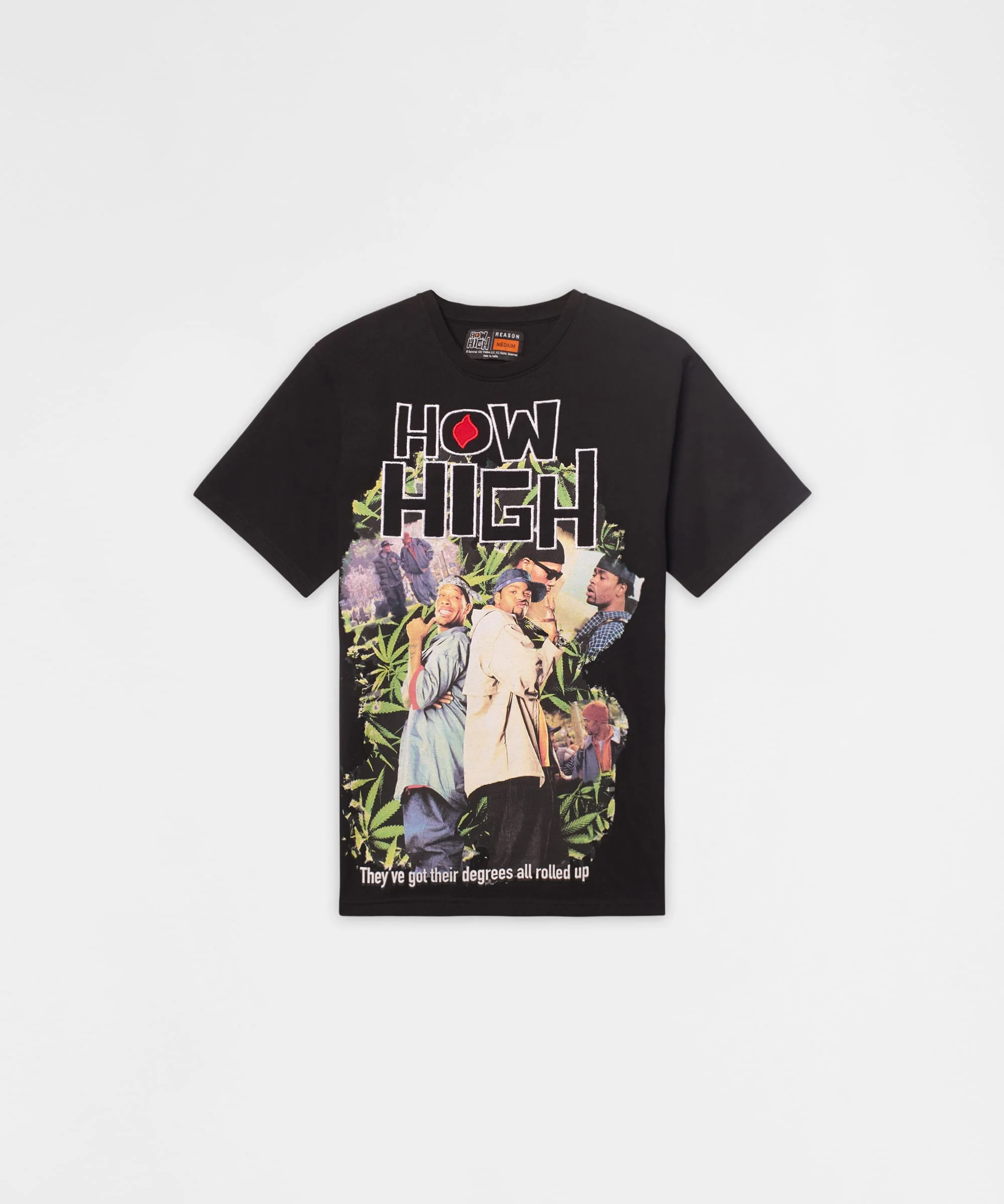 How High Embroidered Short Sleeve Tee - BlacK