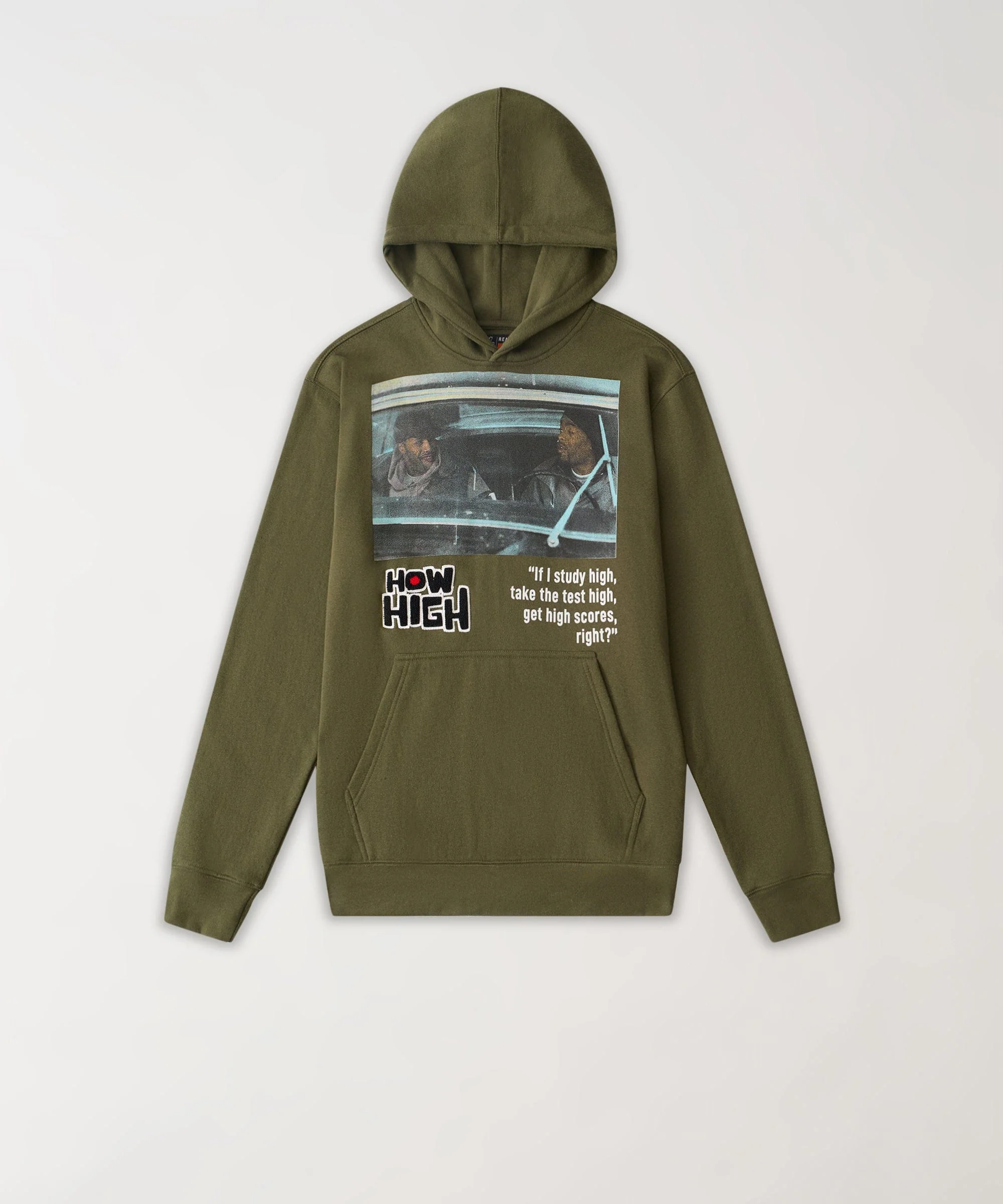 How High Study Hoodie - Olive Green