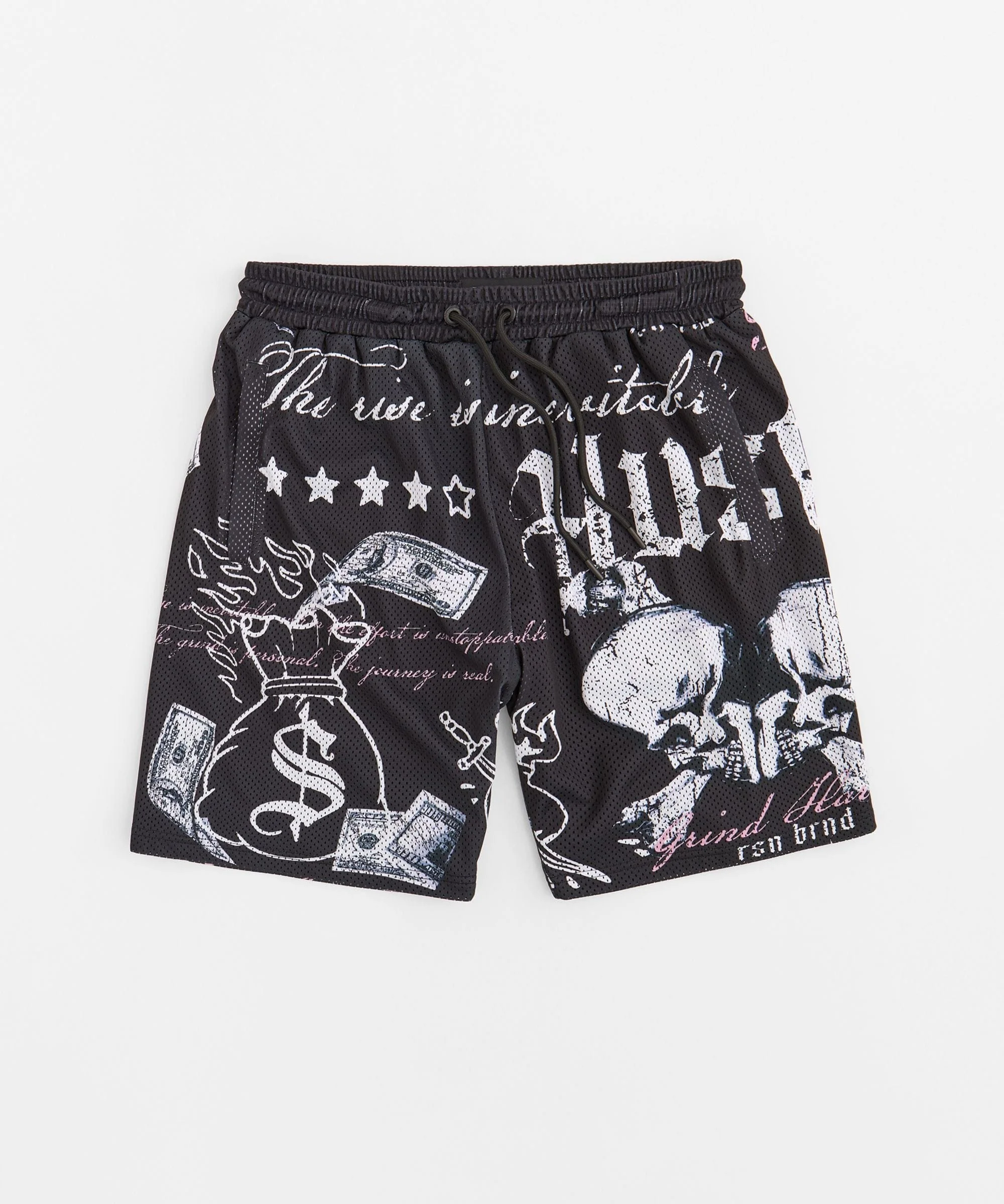 Hustle Real Ones Move Different Mesh Short - Black