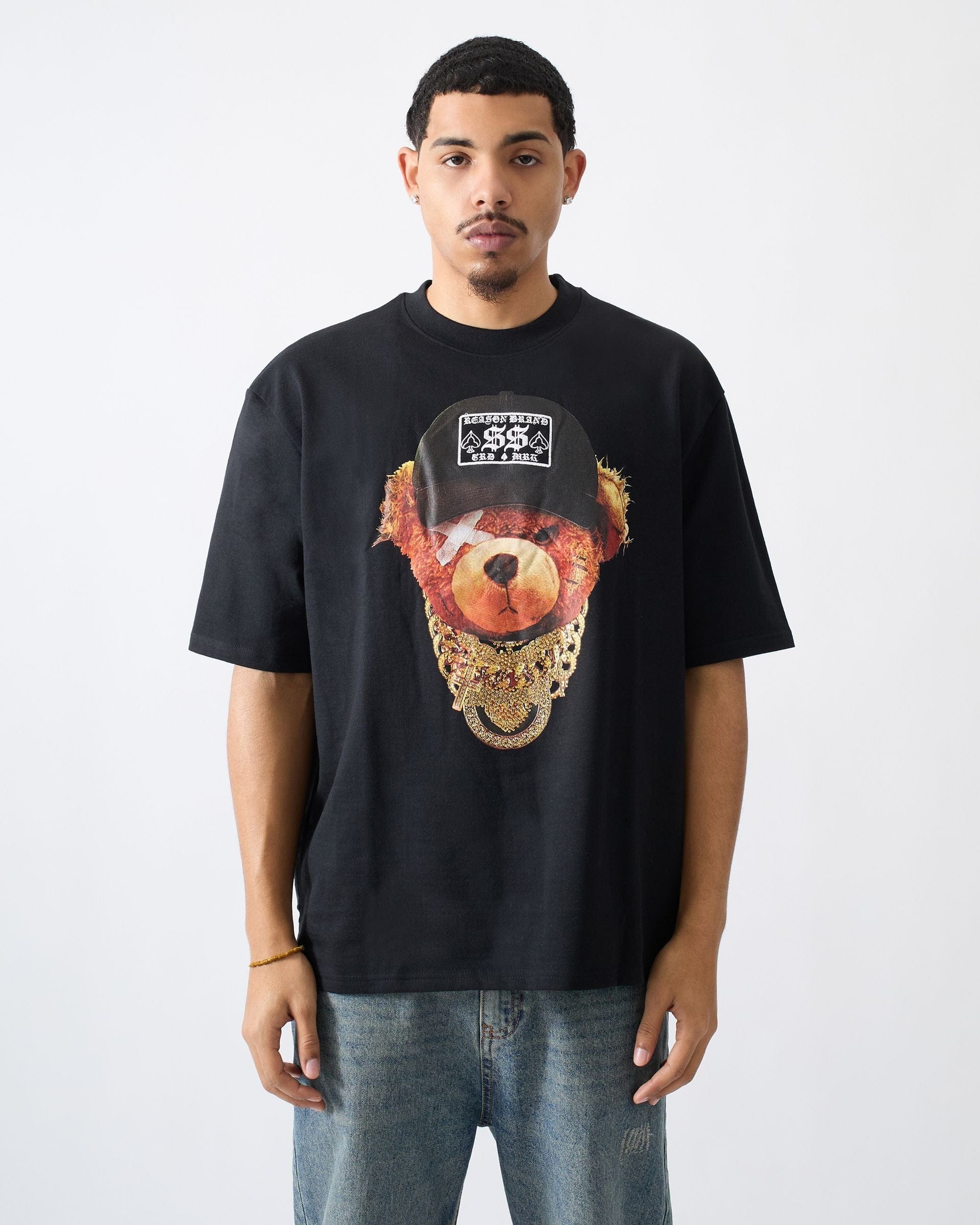 Iced Out Teddy Short Sleeve Tee - Black