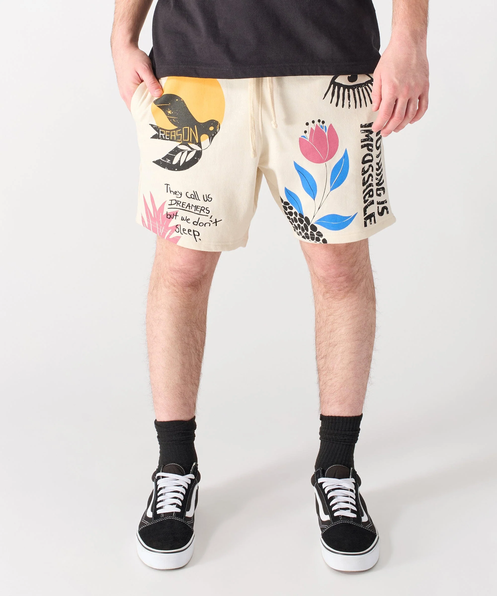 Impossible Embroidered Short - Tan