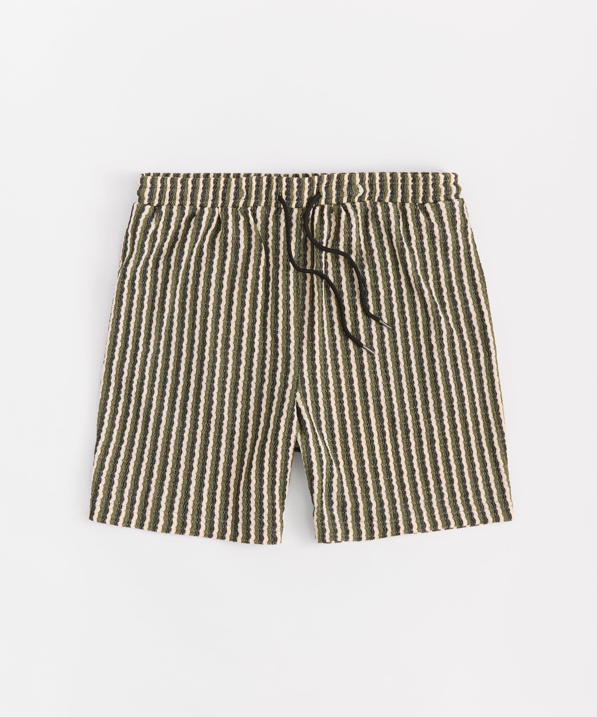 Jacquard Knit Striped Short - Green - Image 3