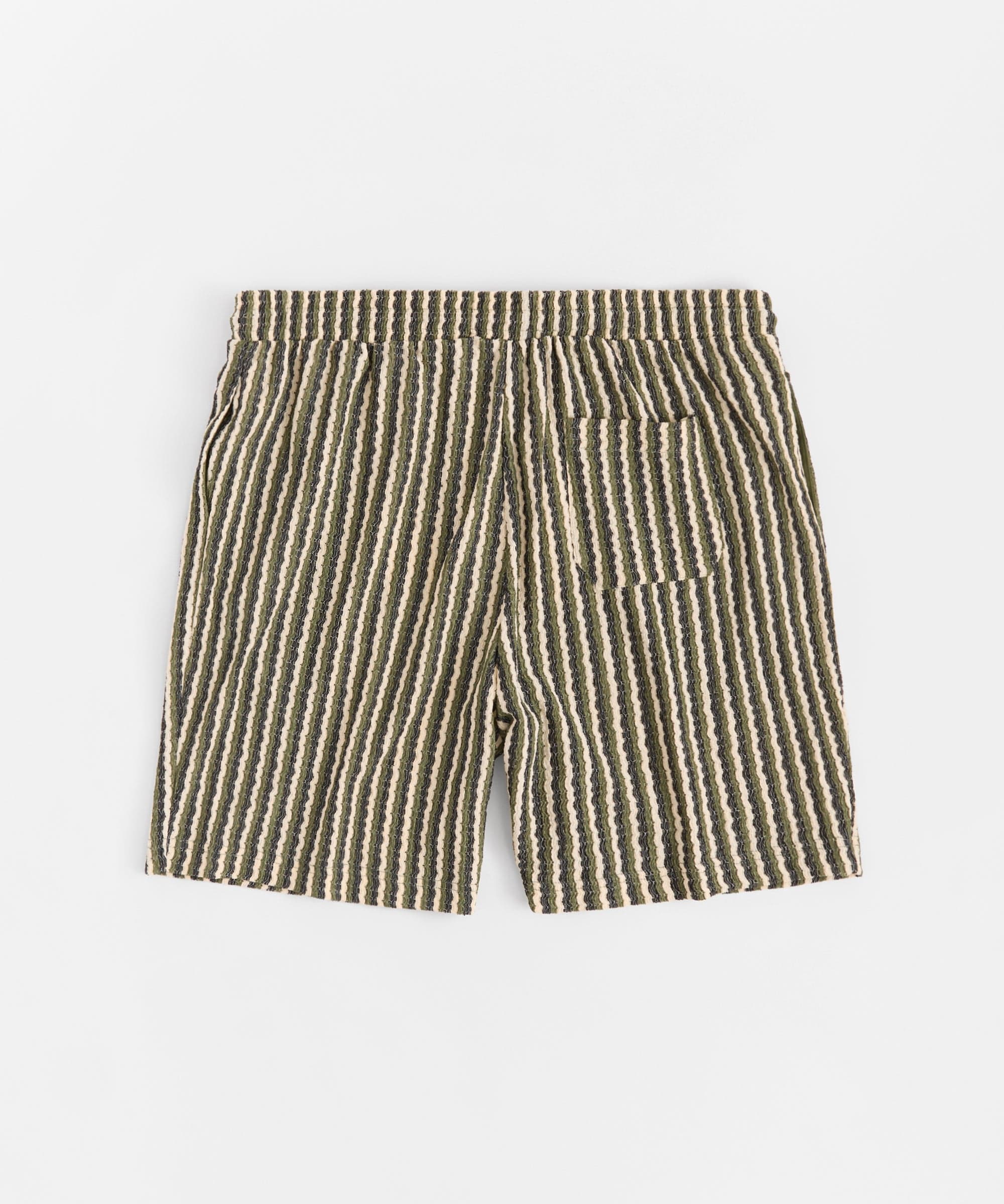 Jacquard Knit Striped Short - Green - Image 4