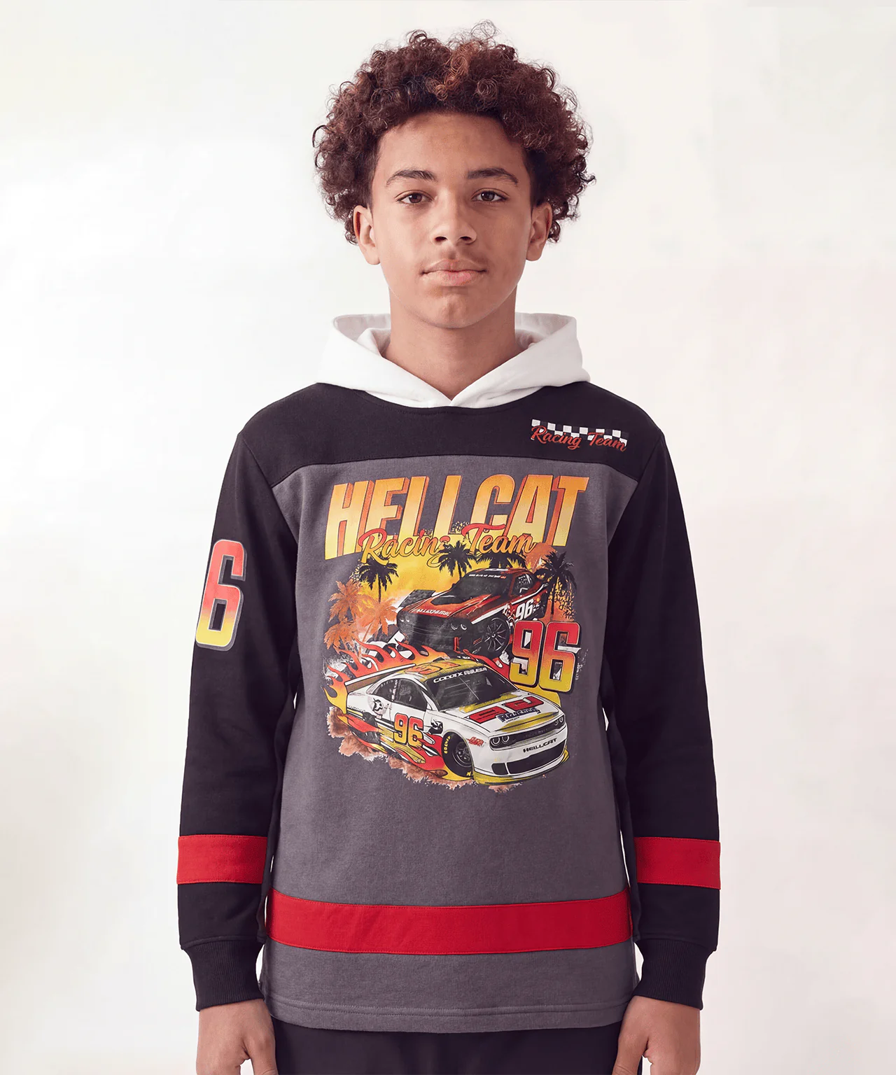 Kids Dodge Hellcat Hockey Long Sleeve Jersey - Image 2