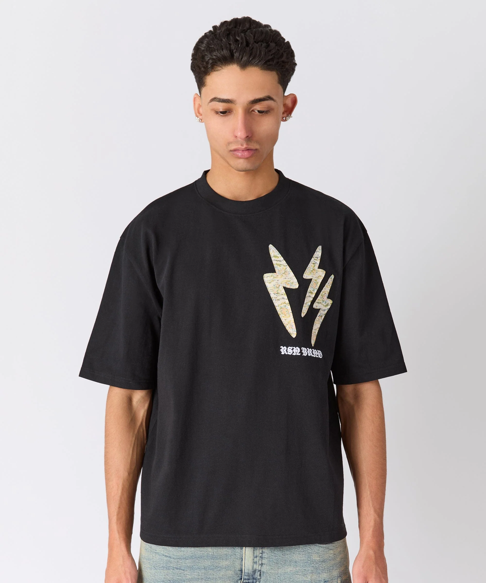 Lighting Applique Short Sleeve Tee - Black - Image 2