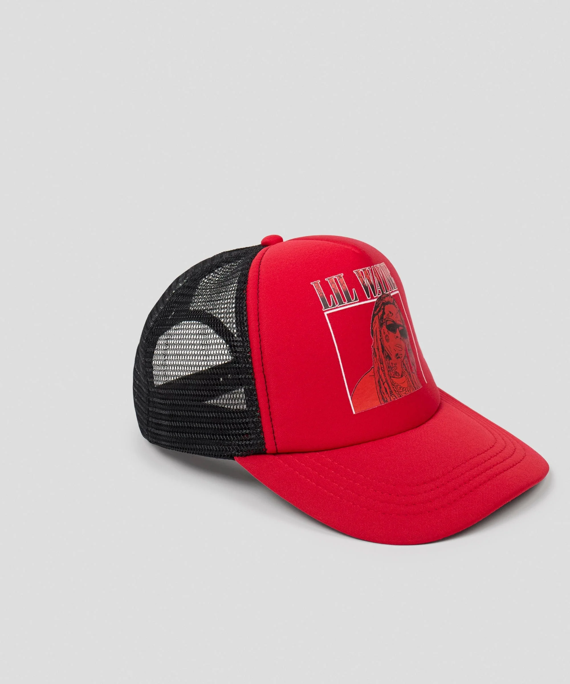 Lil Wayne Box Trucker Hat - Red - Image 2