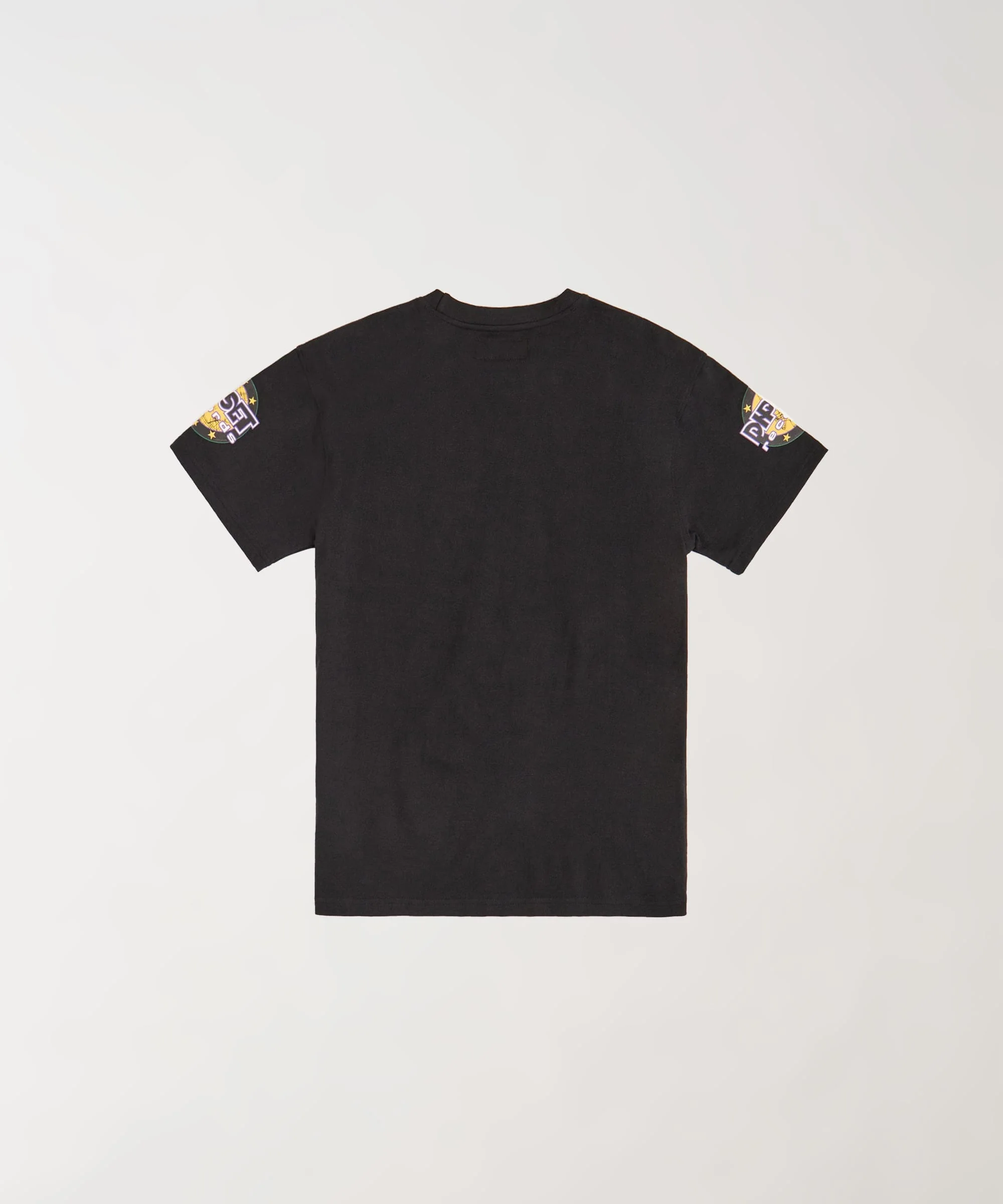Mad Sleeve Print Short Sleeve Tee - Black - Image 5