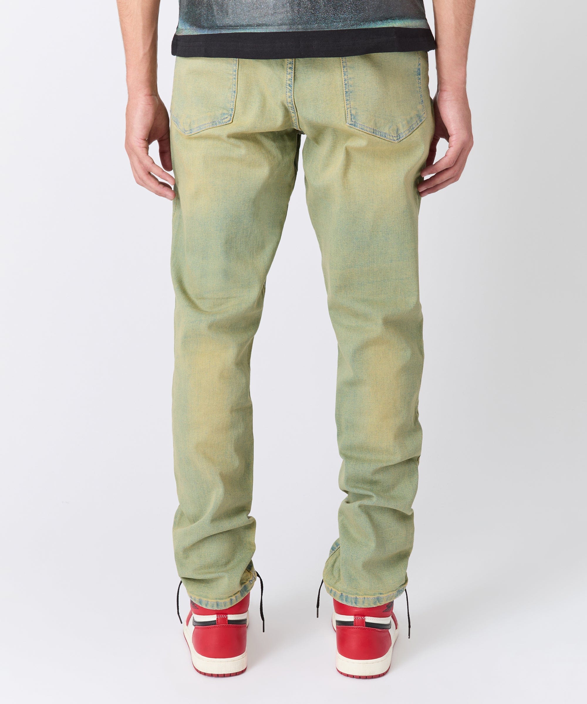 Ripped And Repaired Denim Pants - Vintage Blue - Image 6